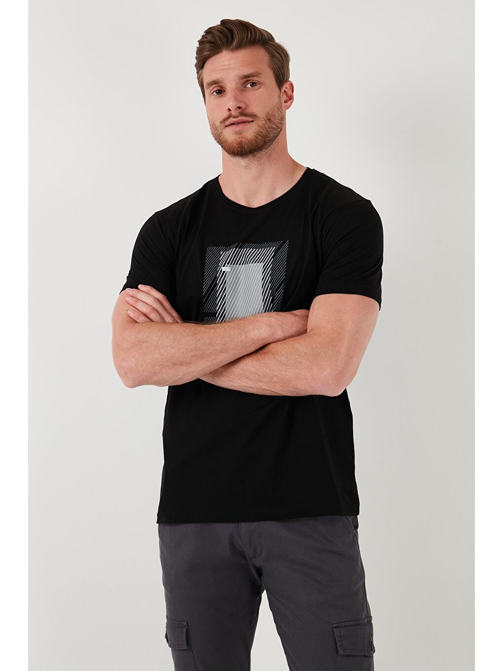 Buratti Siyah Pamuklu Slim Fit Bisiklet Yaka T Shirt 646R7930 - 2