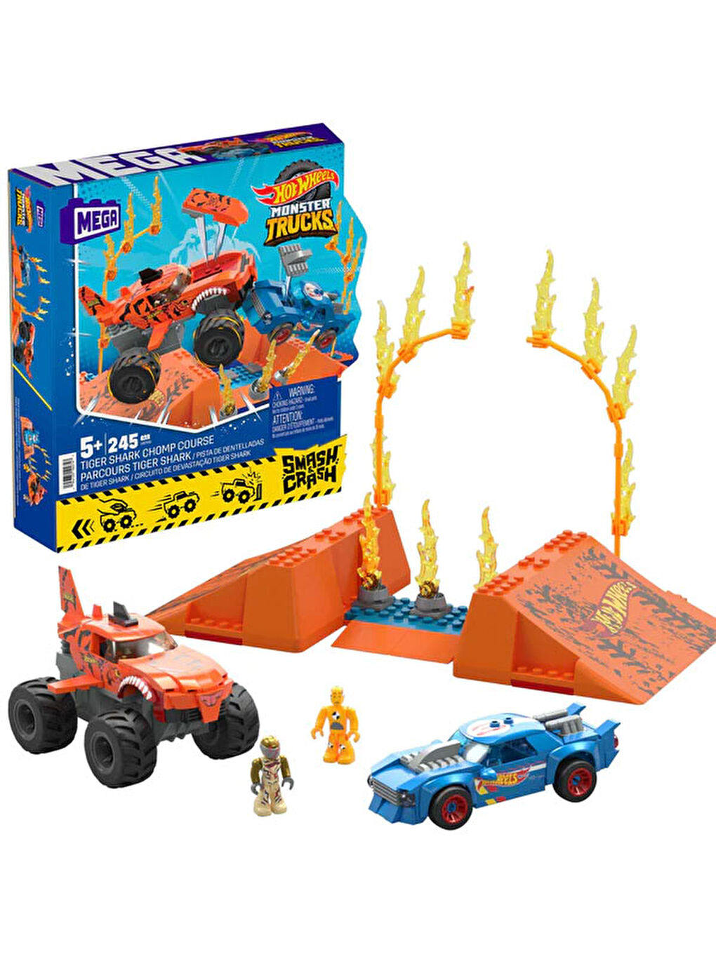 Mega Renksiz Hot Wheels Smash N Crash Tiger Shark Çarpışma Seti HKF88