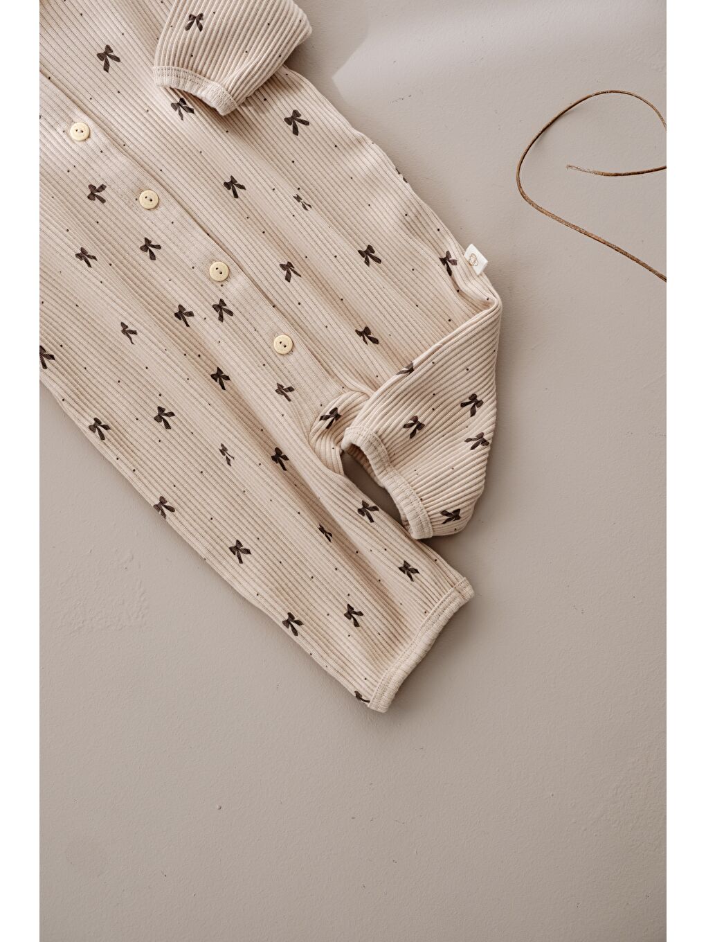 Bej Kurdele Baskılı Fancy Girls Tulum-7