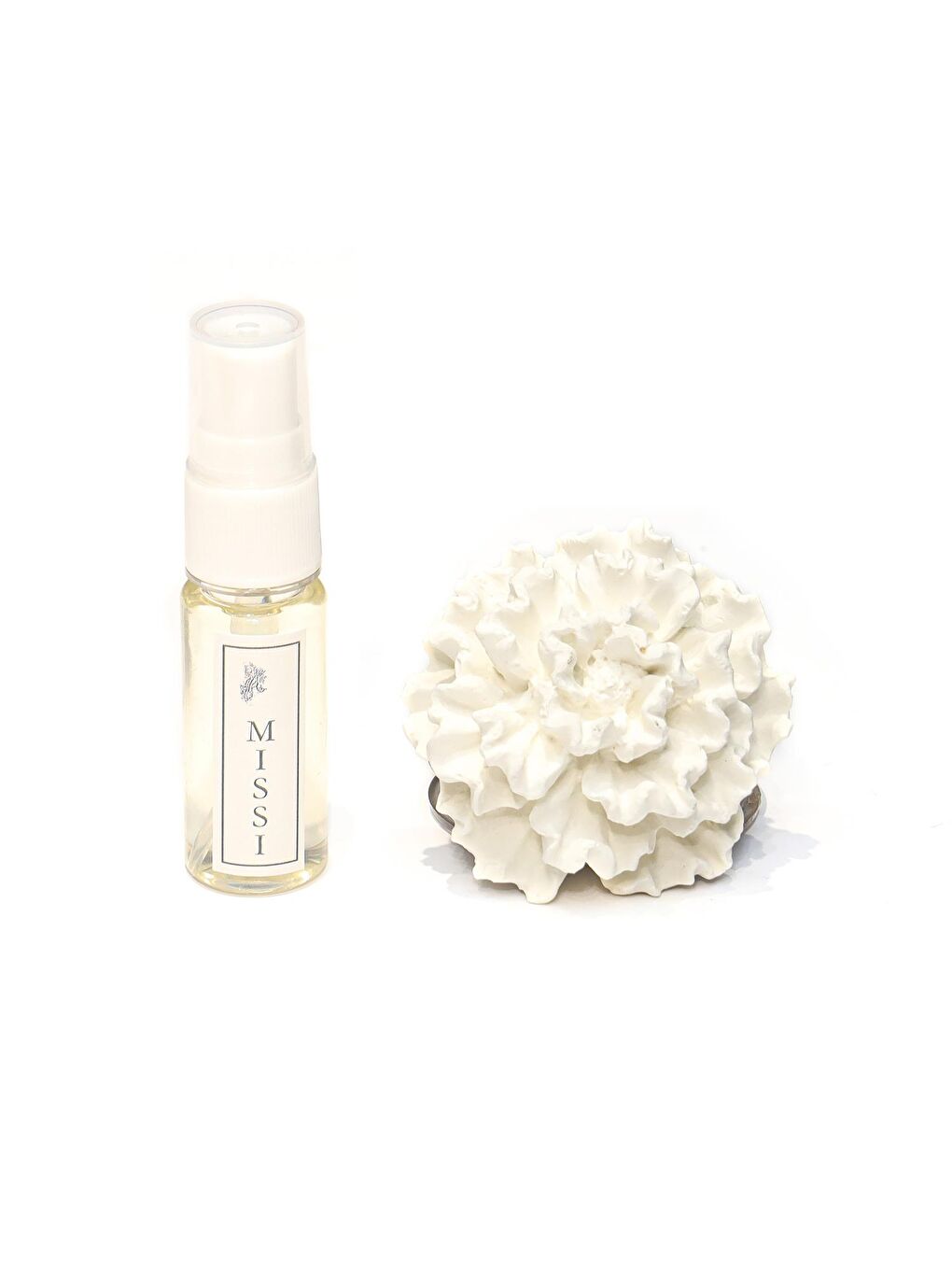 Ekru Karanfil Taşlı Oud Vanilya Araba/Araç Kokusu (15 ml esans ile birlikte)