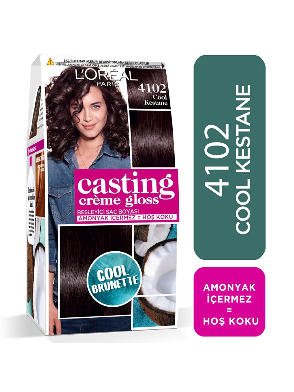 L'Oreal Paris Kestane Casting Crème Gloss Saç Boyası - 4102 Cool Kestane