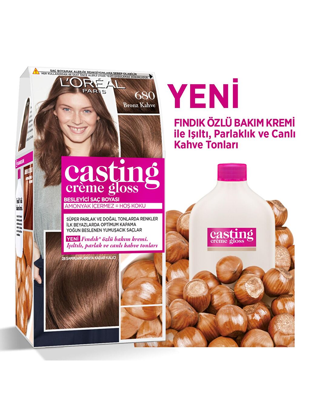 L'Oreal Paris Kahverengi Casting Crème Gloss Saç Boyası - 680 Bronz Kahve - 3