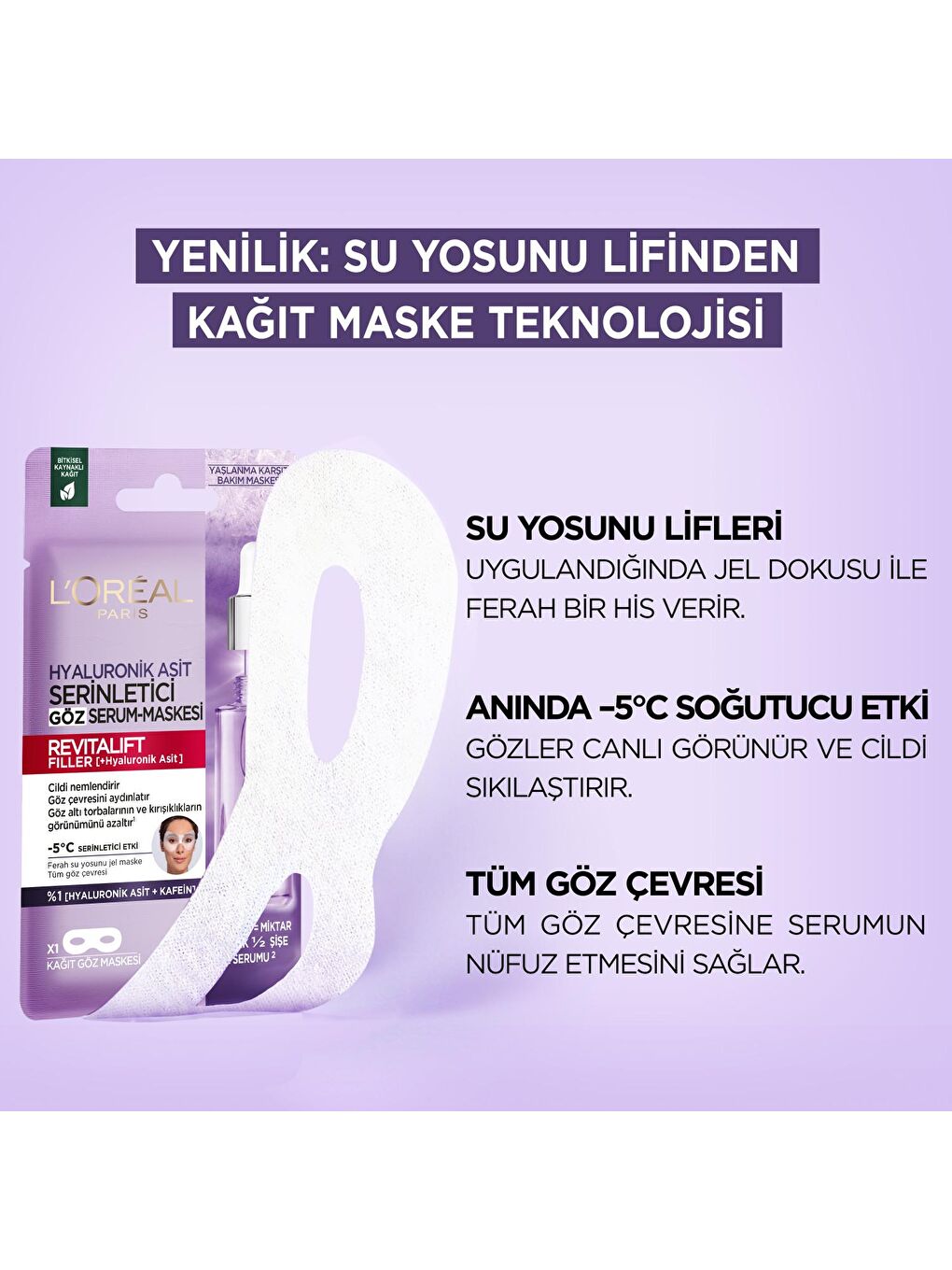 L'Oreal Paris Şeffaf Revitalift Filler Serinletici Göz Serum-Maskesi - 4