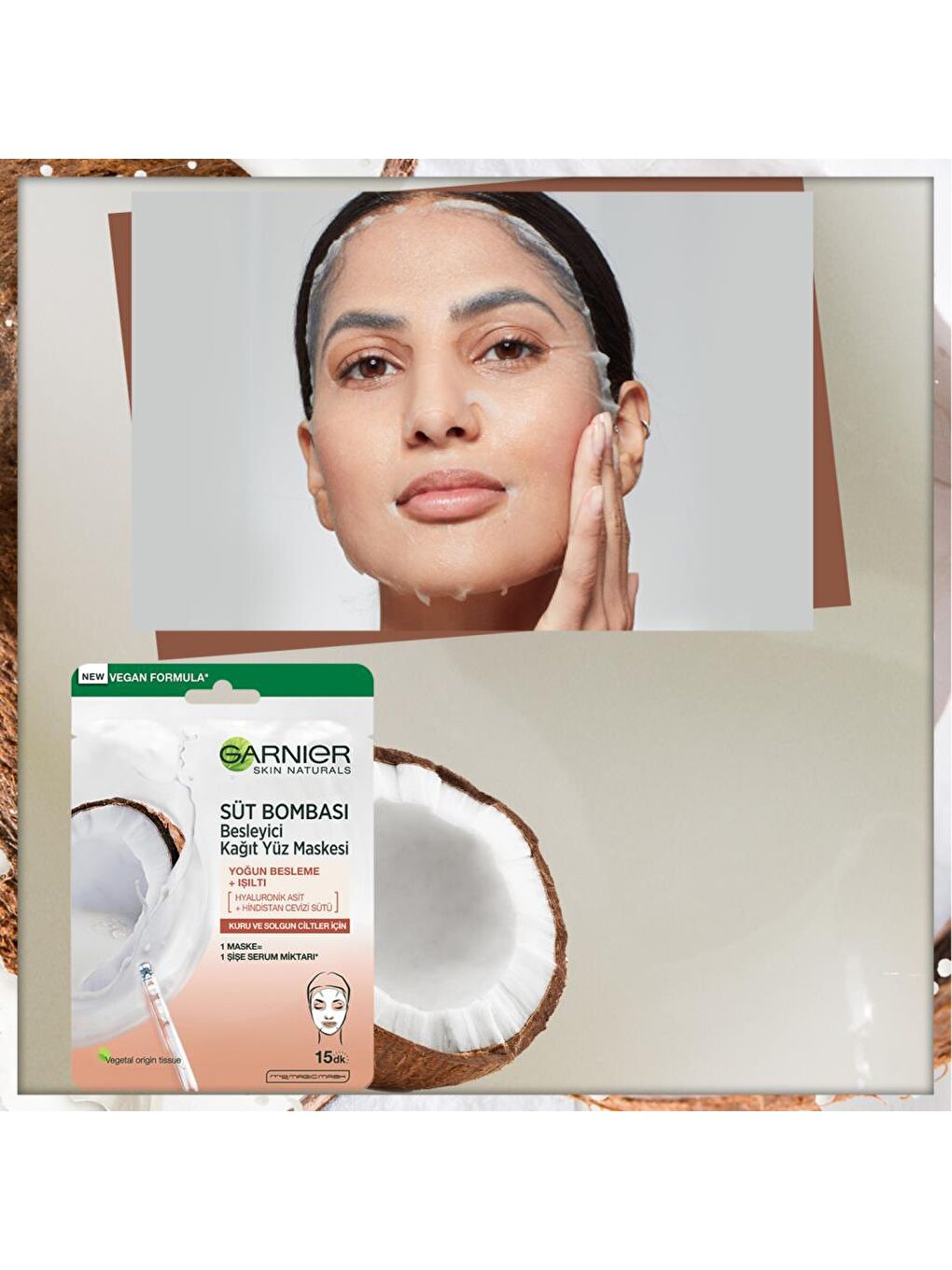 GARNIER Besleyici Kağıt Yüz Maskesi Hindistan Cevizi - 5