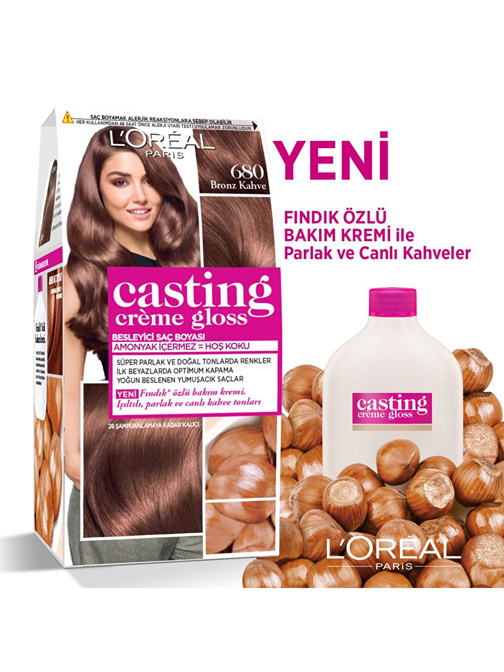 L'Oreal Paris Kahverengi Casting Crème Gloss Saç Boyası - 680 Bronz Kahve - 6