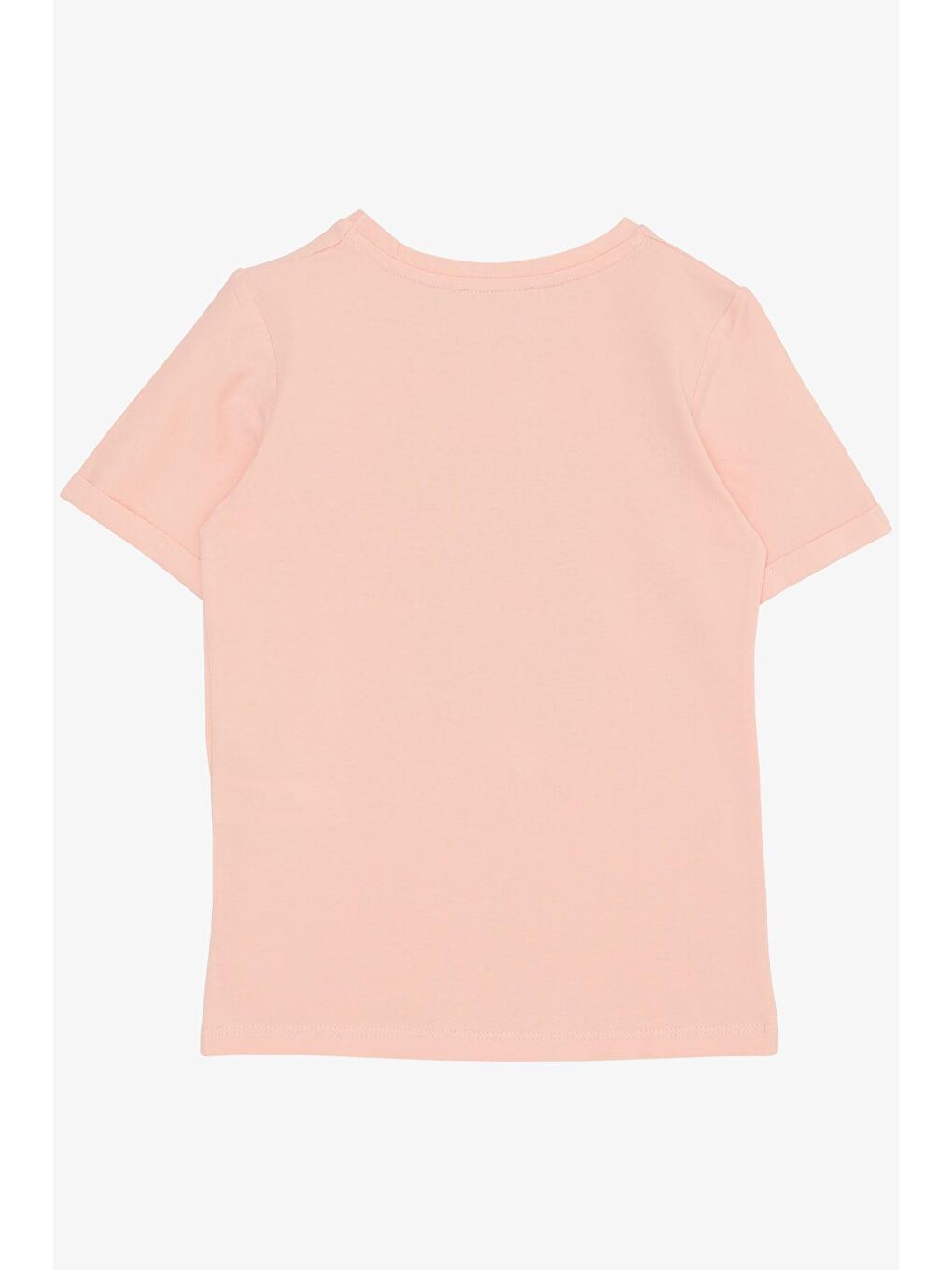 Pembe Kız Çocuk Tişört Sevimli Pozlar Veren Kız Baskılı Somon (4-9 Yaş)-1