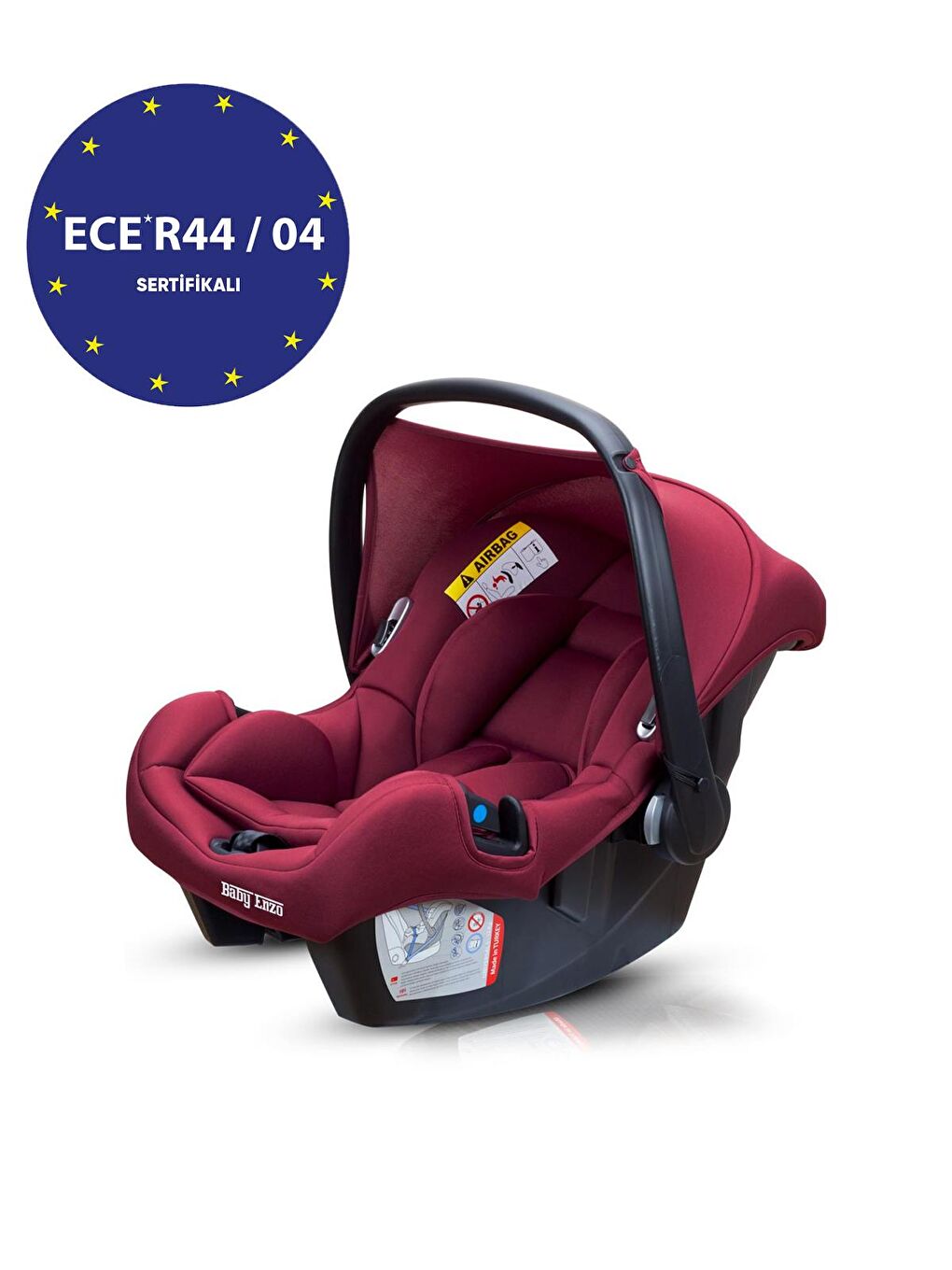 Baby Enzo Bordo Taşıma Ana Kucağı / Oto Koltuğu 0-13 kg Bordo