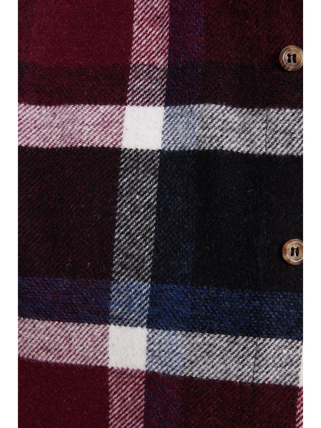 Bordo Erkek Slim Fit Dar Kesim Kareli Kışlık Oduncu Gömlek-4