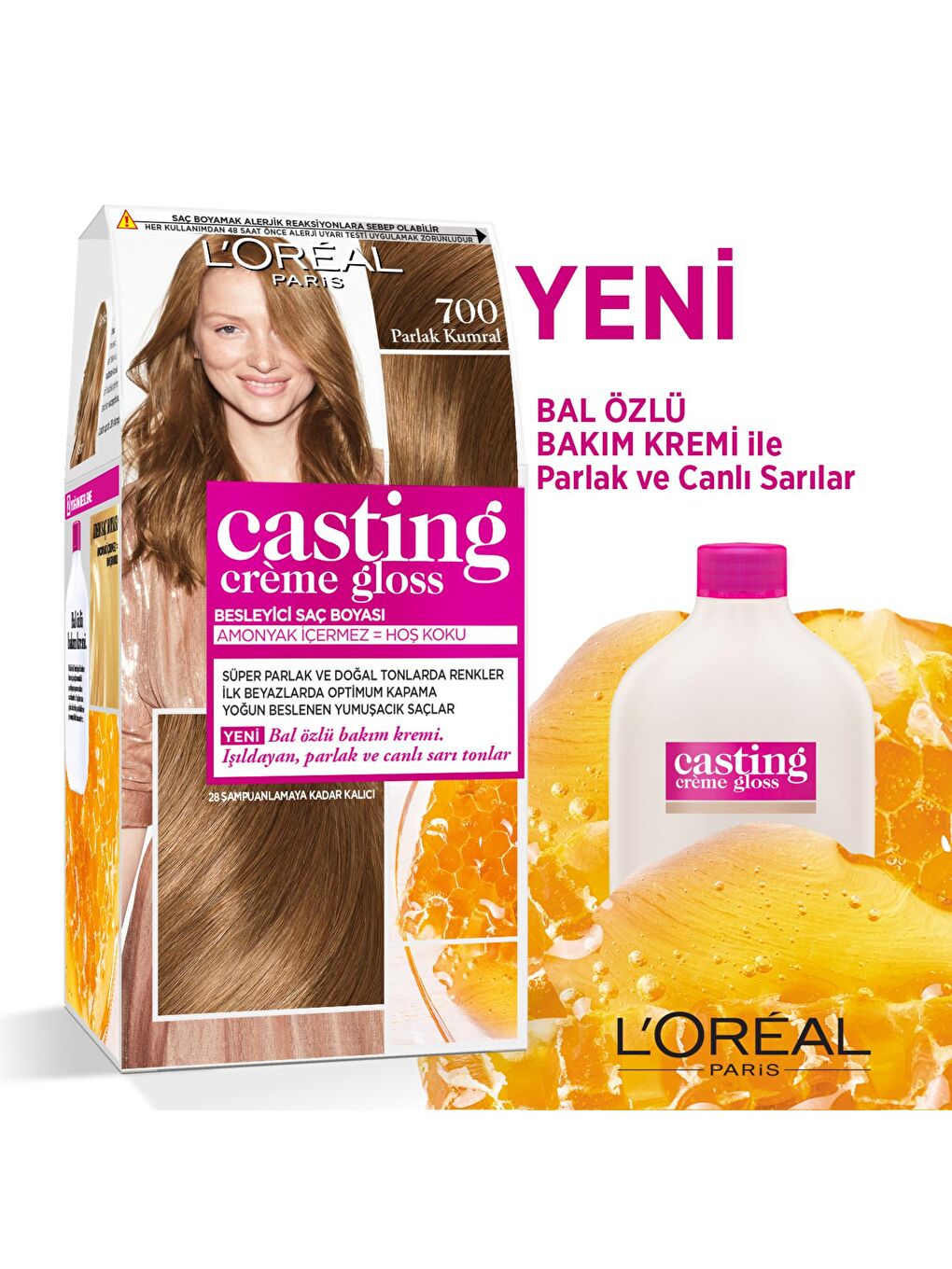 L'Oreal Paris Kahverengi Casting Crème Gloss Saç Boyası - 700 Parlak Kumral - 5