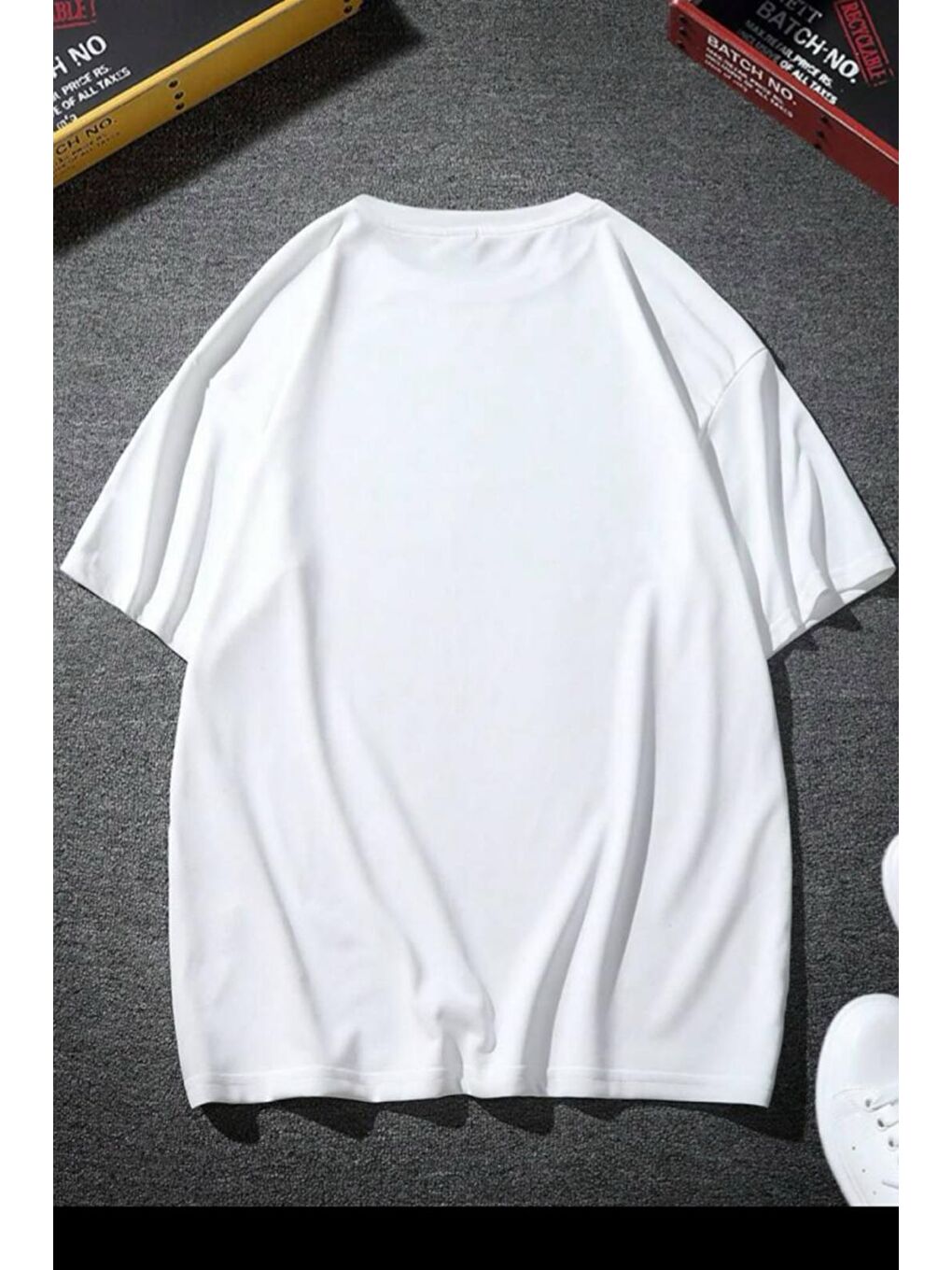 Beyaz 90'S Baby Ön Baskılı Bisiklet Yaka Kadın Oversize Tshirt-2