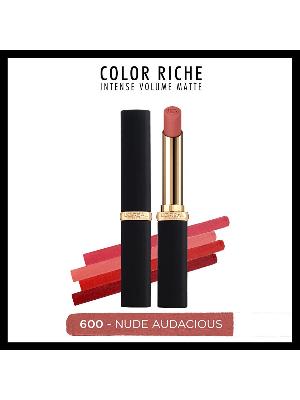 L'Oreal Paris Nude Color Riche Colors of Worth Intense Volume Matte Ruj - 600 Nude Audacious