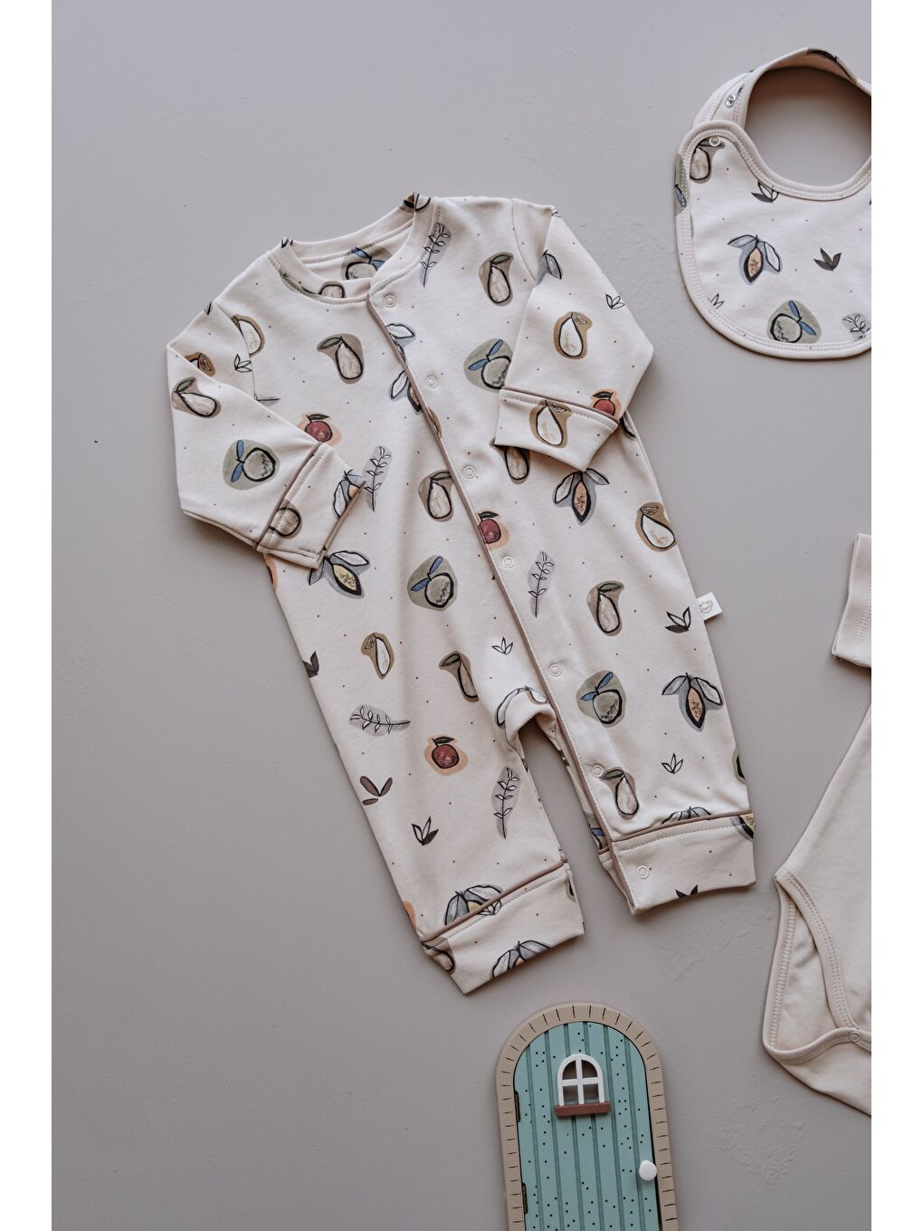 Bej Fruit Serisi 4'lü Yenidoğan Set-3