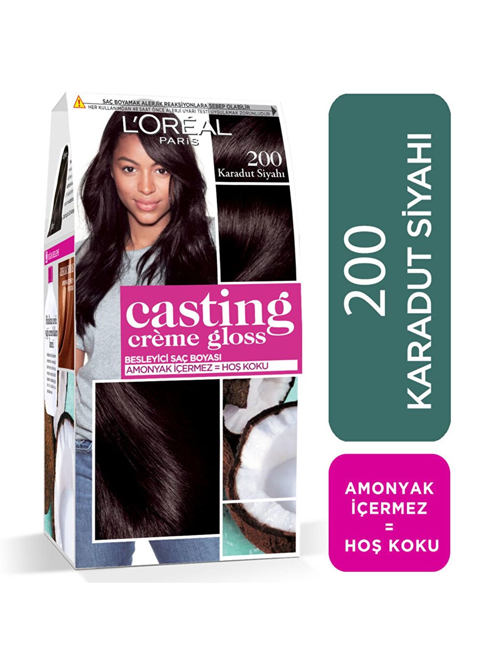 Casting Crème Gloss Saç Boyası - 200 Karadut Siyahı