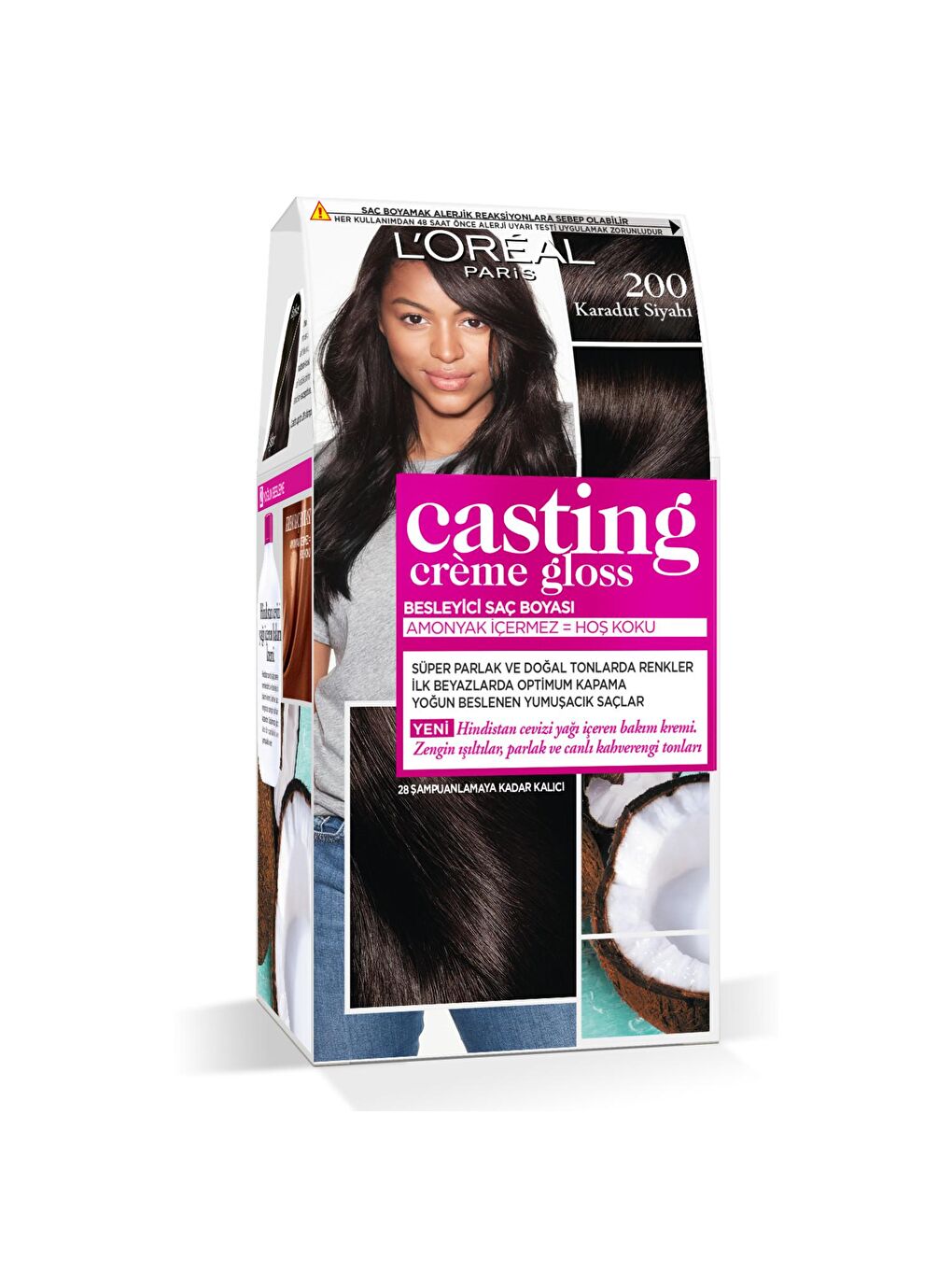 Casting Crème Gloss Saç Boyası - 200 Karadut Siyahı-2