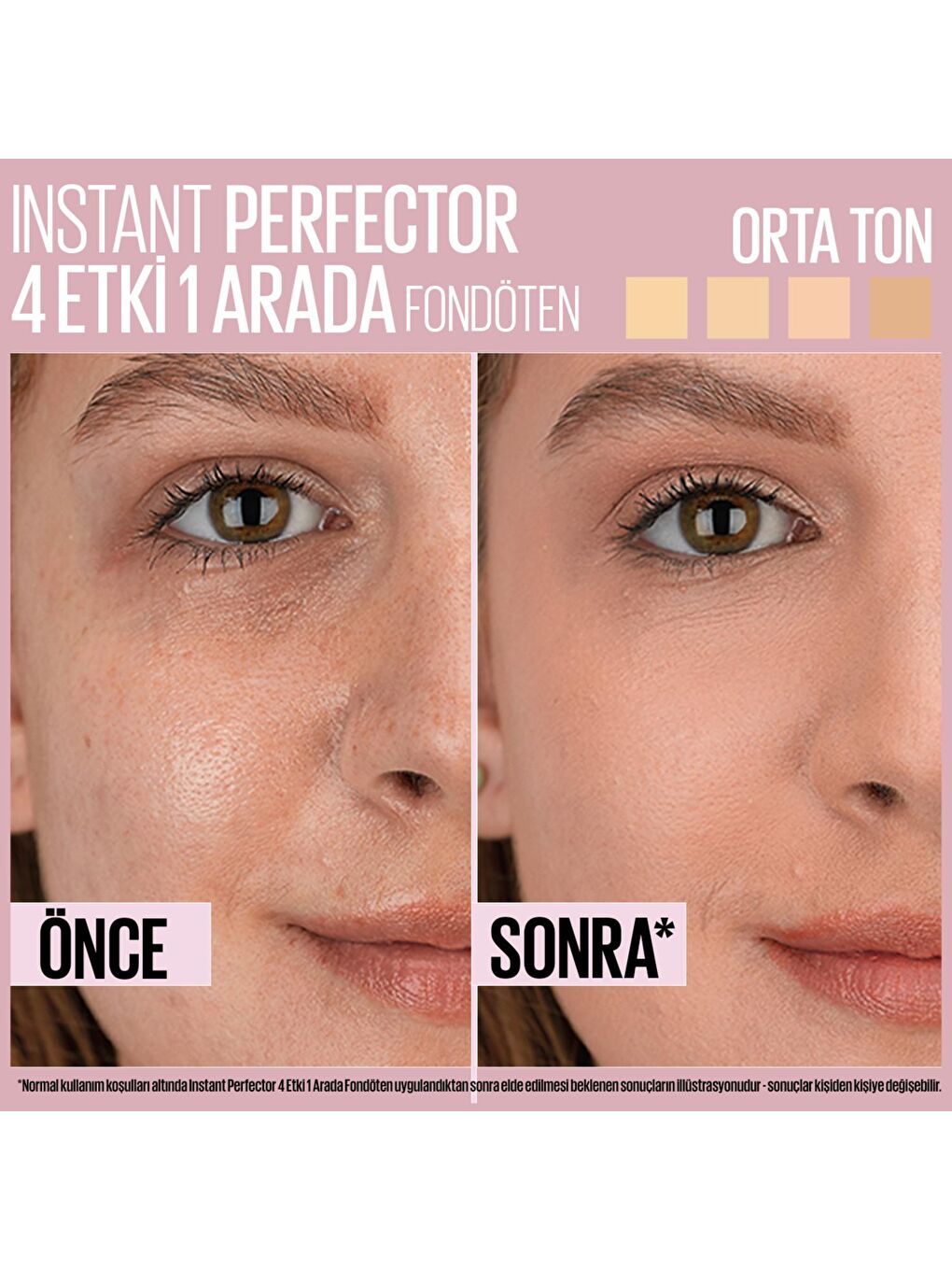 MAYBELLINE NEWYORK Nude Instant Perfector 4 ETKİ 1 ARADA Fondöten- Light (Orta Ton) - 1