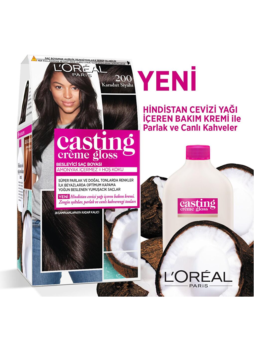 Casting Crème Gloss Saç Boyası - 200 Karadut Siyahı-4