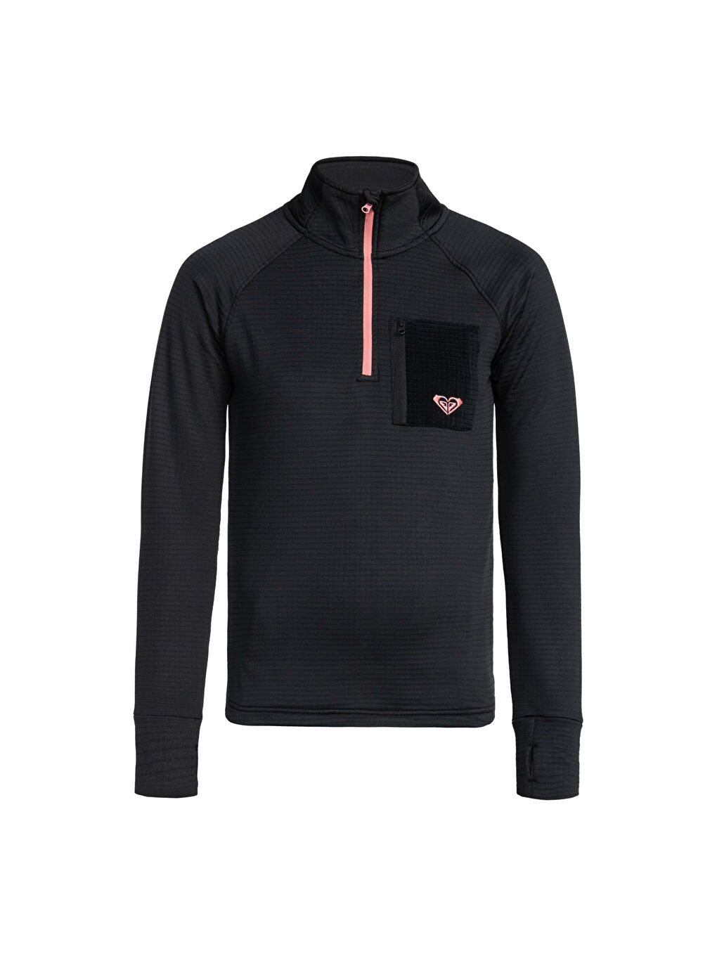 Waves Of Warmth Waffle Layer Kadın Siyah İçlik Üst