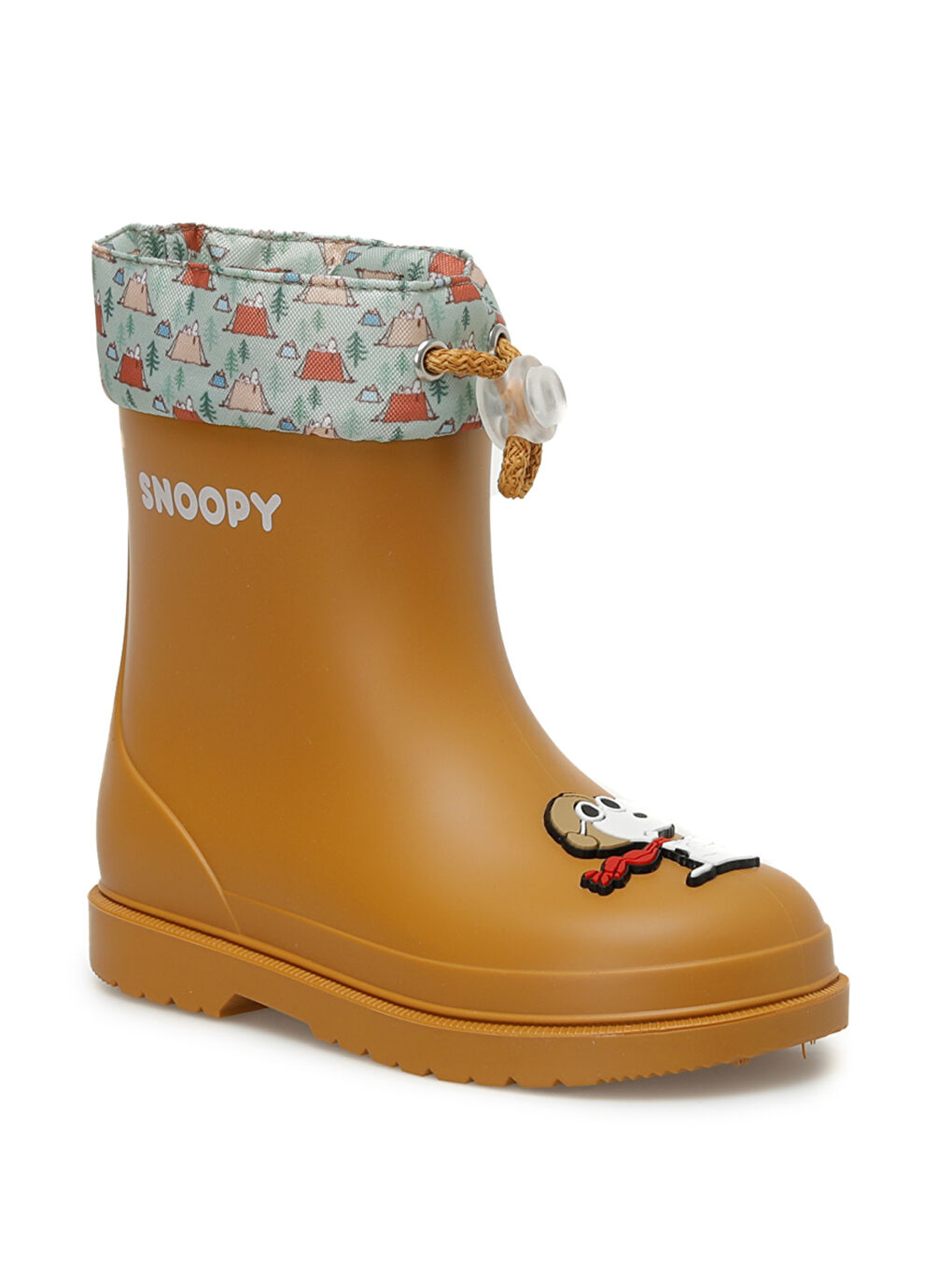 Kahverengi W10277 BIMBI SNOOPY Karamel Erkek Çocuk Yağmur Çizmesi-5