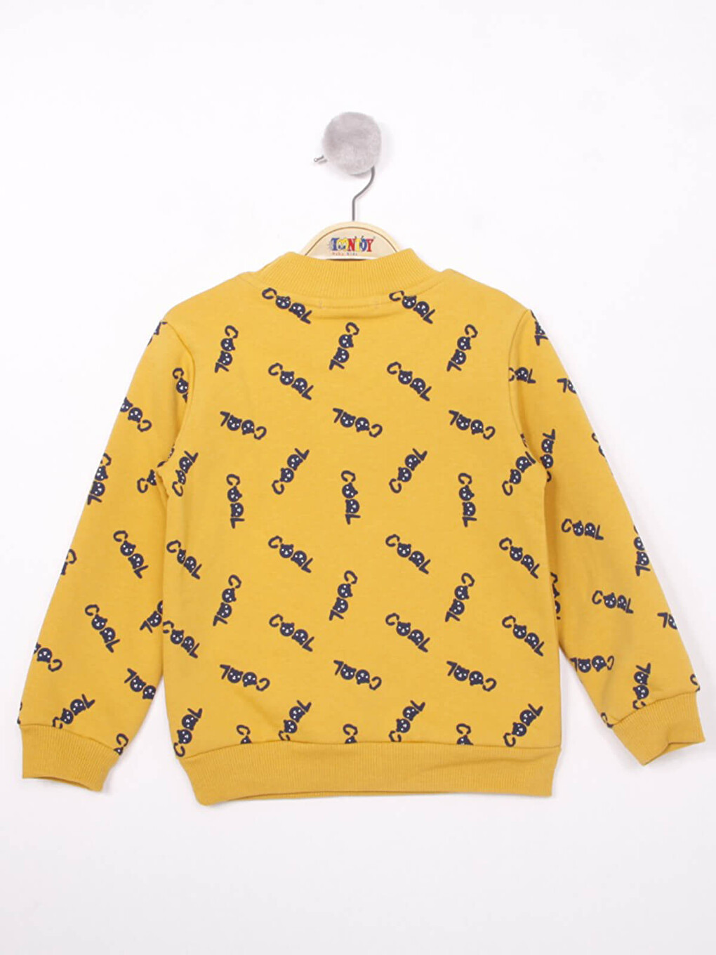 Sarı Erkek Çocuk Komple Baskılı İçi Pamuklu Sweatshirt-1