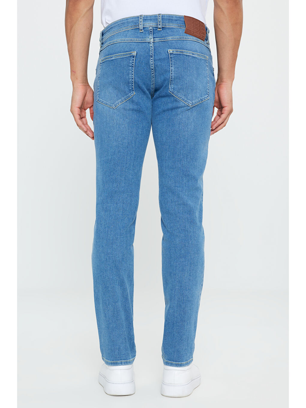 Erkek Mavi Slim Fit Dar Kesim Magic 5 Cep Esnek Denim Jean  Pantolon-4