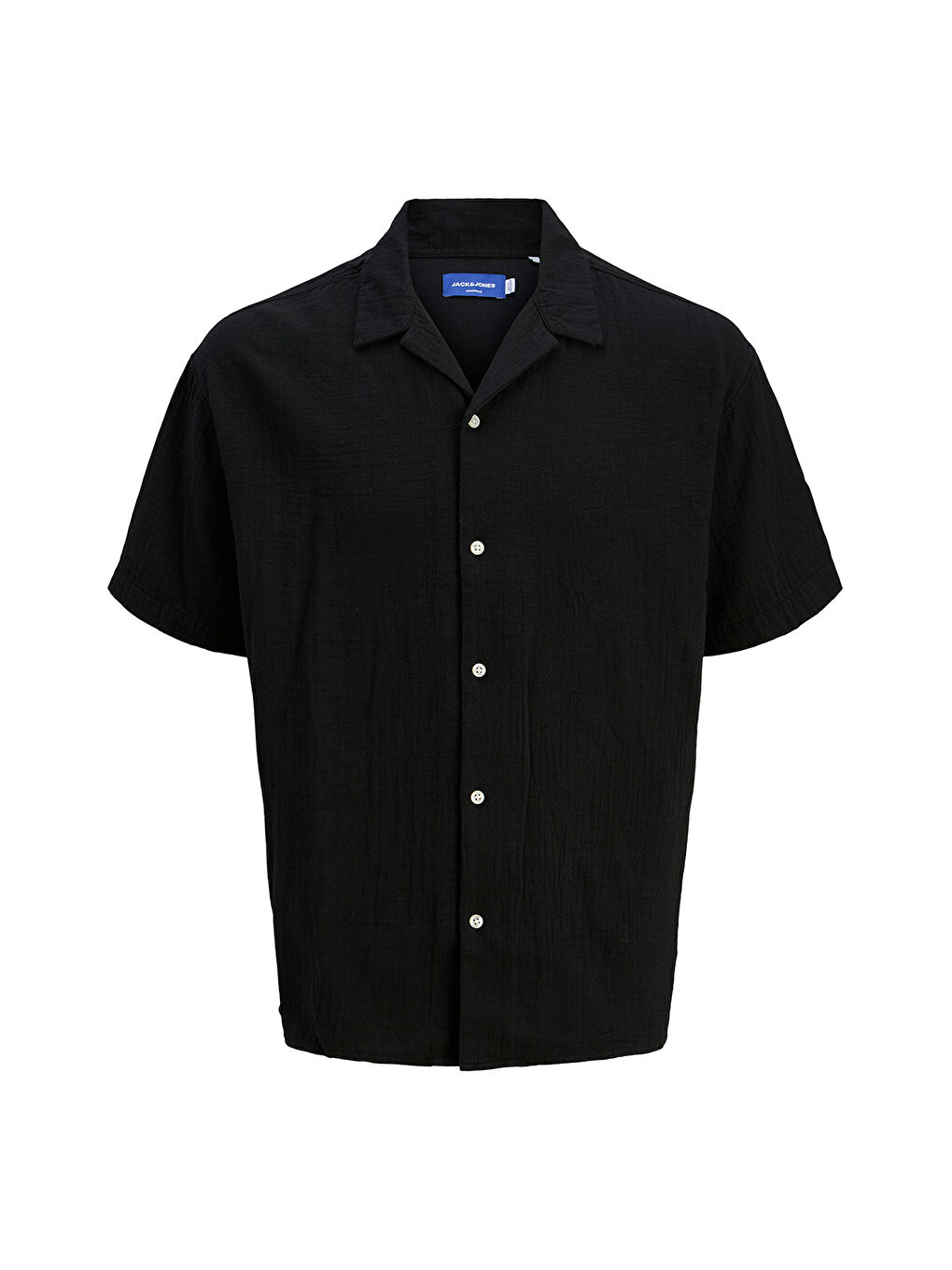 Easter Patras Resort Erkek Siyah Klasik Yaka Gömlek