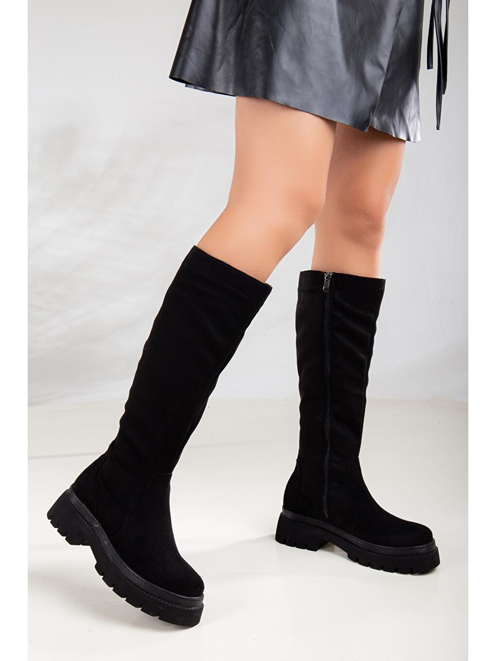 Siyah D9500   Ürün Soğuk Geçirmez Kadın Kışlık Çizme-1