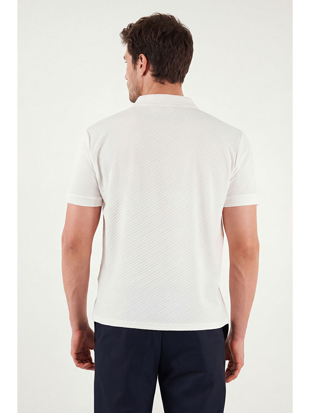 Ekru Pamuklu Kısa Kollu Düğmeli Polo T Shirt 5904049-6