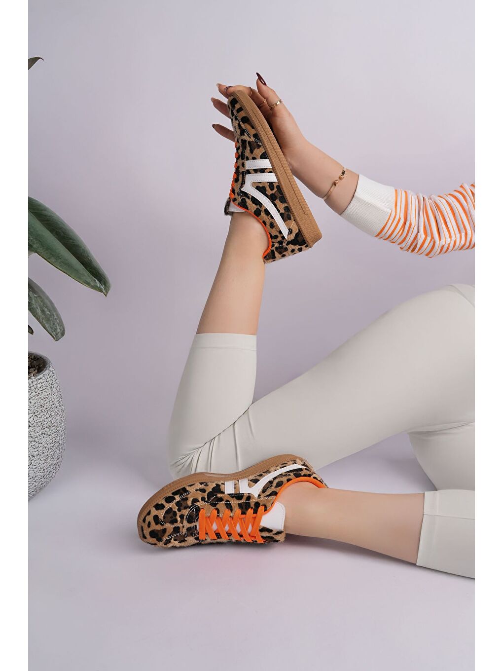 Sarı HUXLEY Çift Bağcıklı Günlük Kadın Sneaker Spor Ayakkabı-3