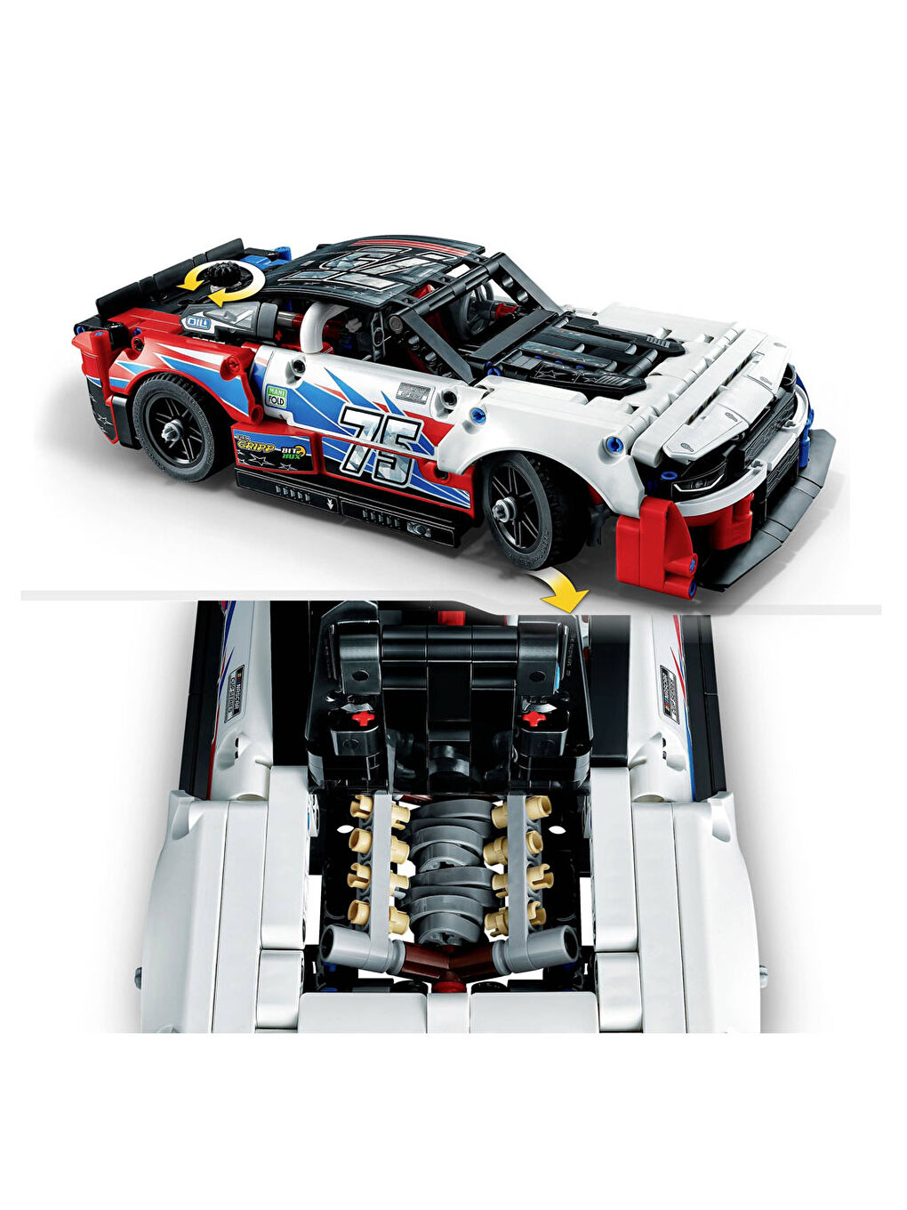 Lego Renksiz Technic NASCAR Nesil Chevrolet Camaro ZL1 42153 - 1