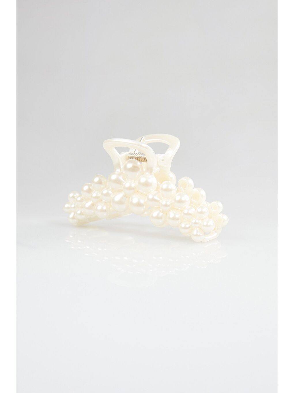 Beyaz Kelebek İncili Mandal Toka