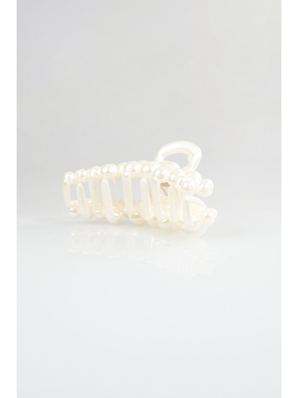 Beyaz Kelebek İncili Mandal Toka-1