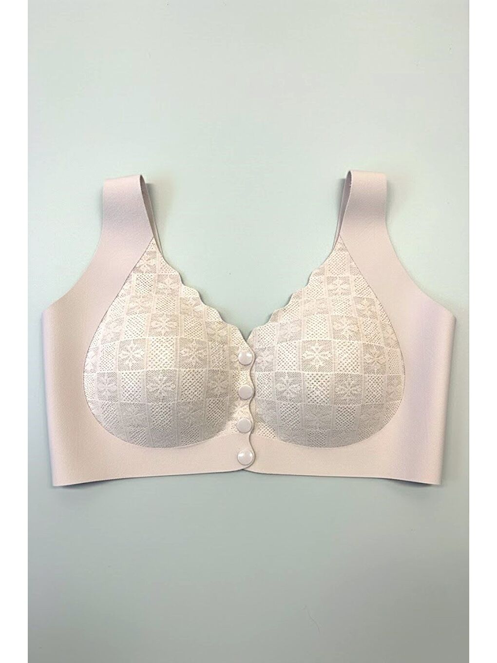 Balensiz Dikişsiz Lazer Önden Çıtçıtlı Pedli Sütyen C26205 Mor