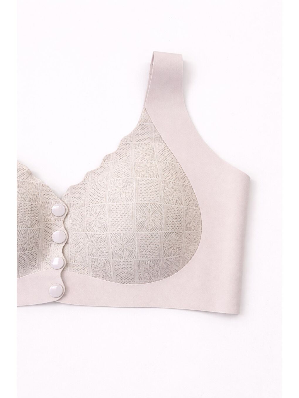 Balensiz Dikişsiz Lazer Önden Çıtçıtlı Pedli Sütyen C26205 Mor-1