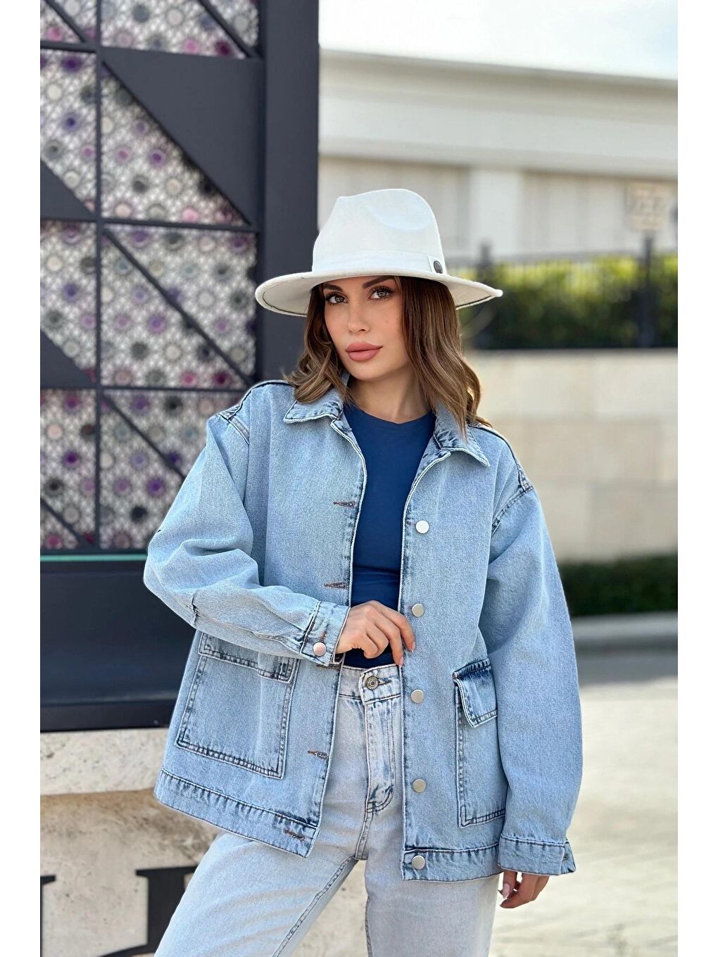 Mavi Geniş Cep Salaş-3