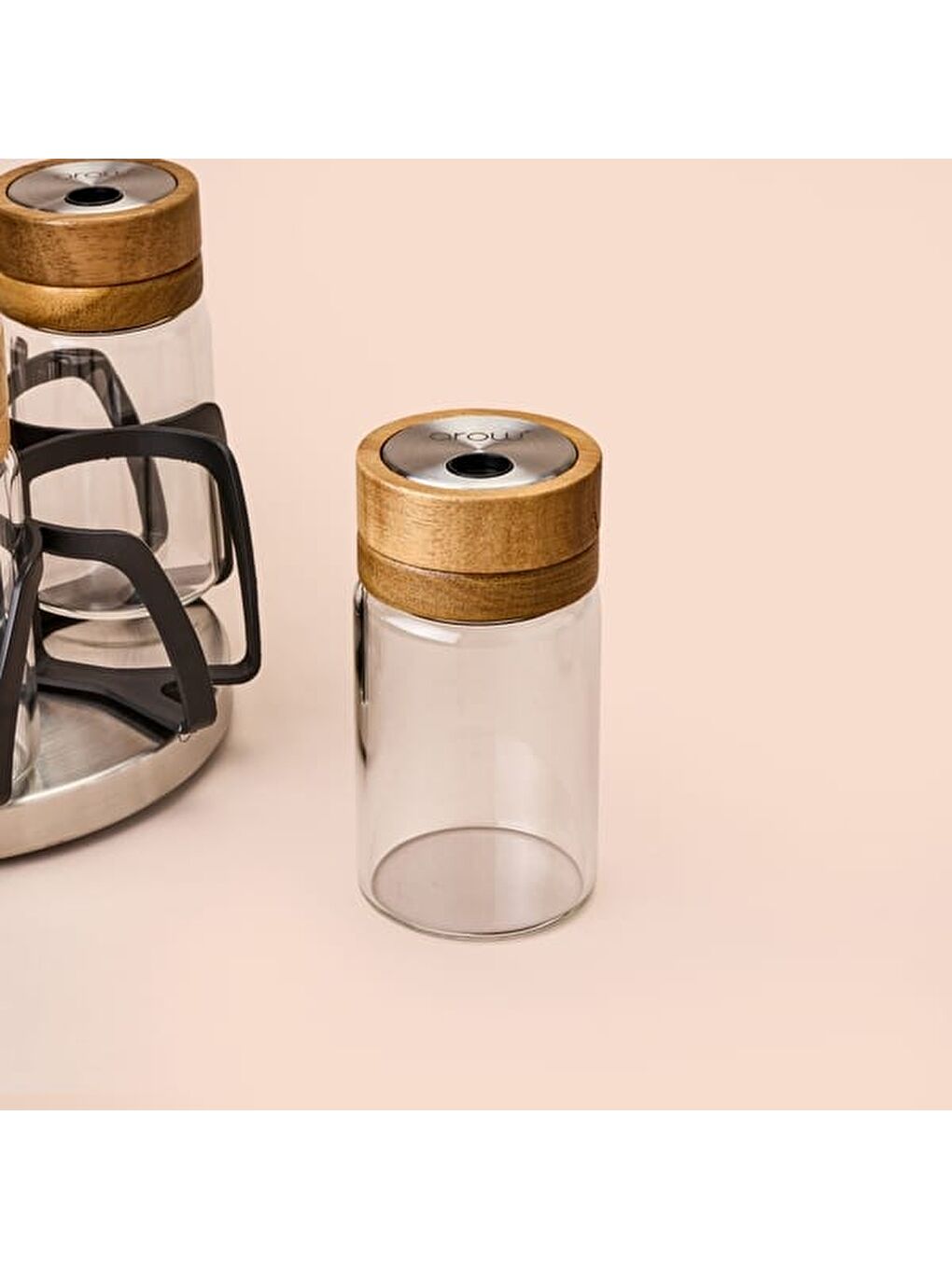 Karışık Ellery 7'li Baharat Seti - Şeffaf / Kahverengi - 130 ml-2