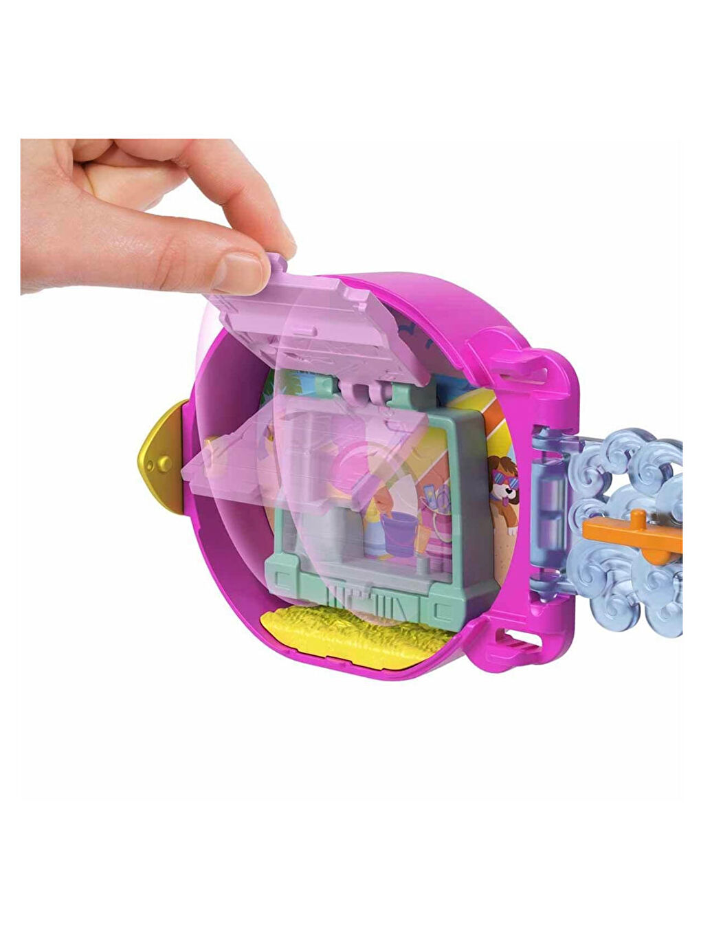 Polly Pocket Renksiz Sevimli Hayvancık Temalı Mini Oyun Setleri HRD73-HRD75 - 5