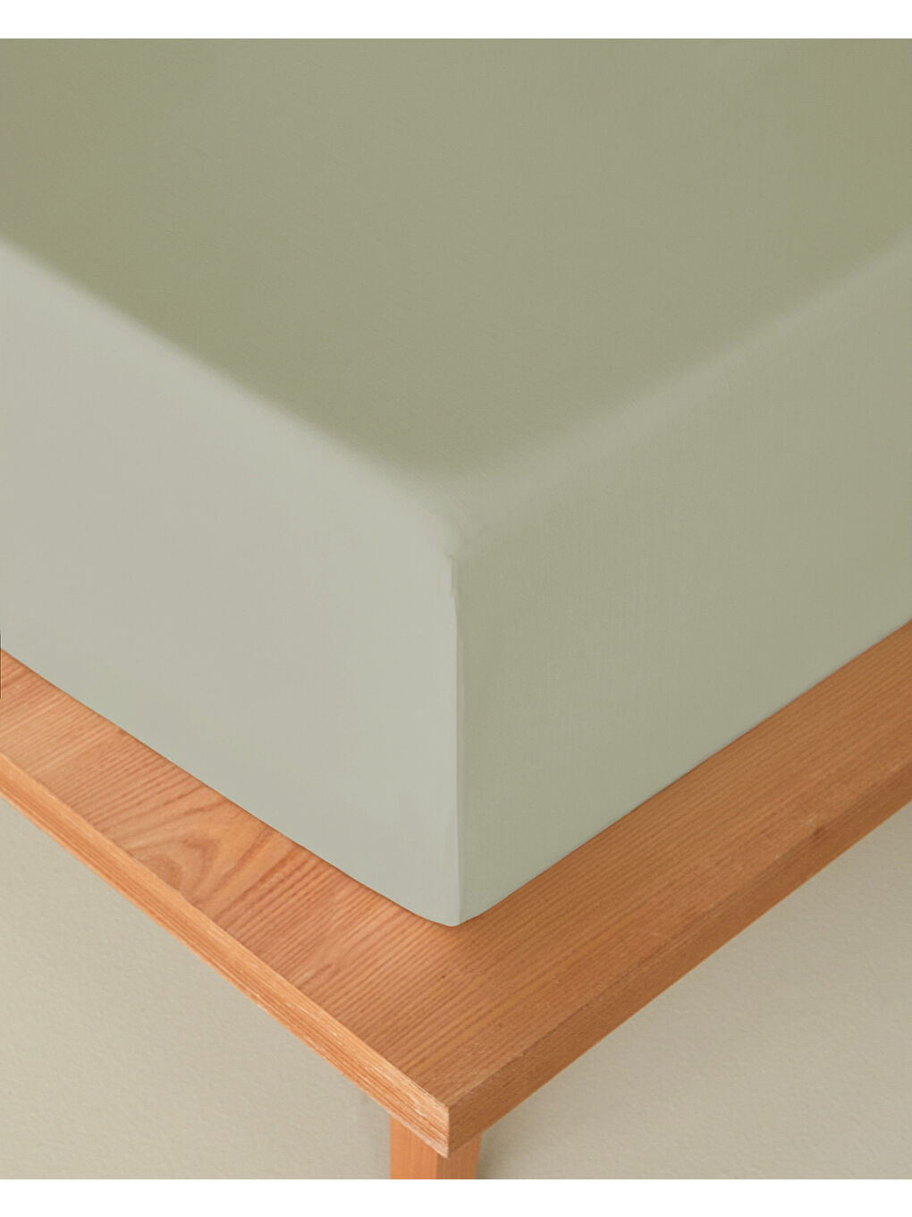 Novella Premium Soft Pamuk Tek Kişilik Plus Lastikli Çarşaf 120x200 cm Açık Yeşil-2