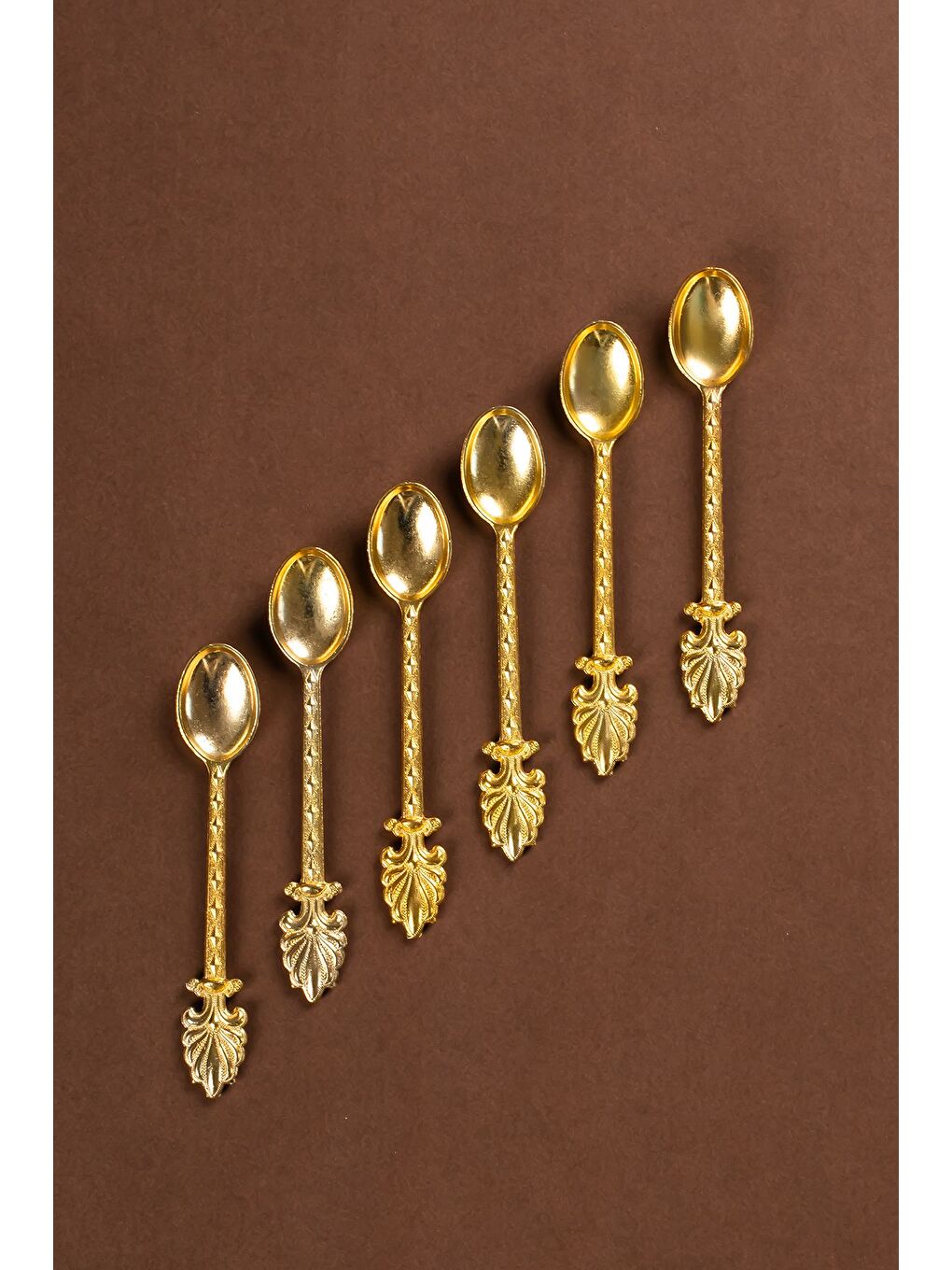 Sarı 4322 6lı Gold Metal Çay Kaşığı