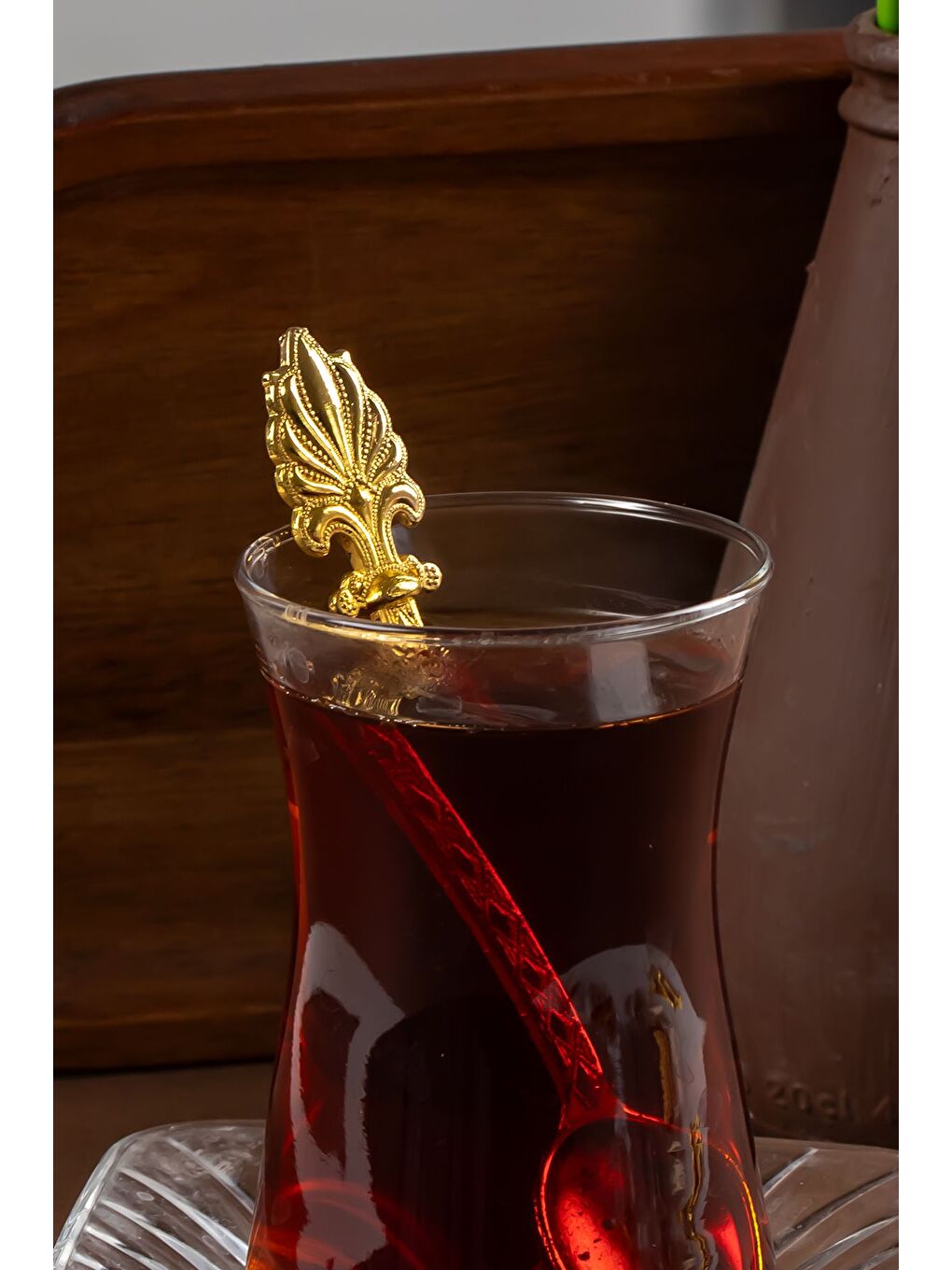 Sarı 4322 6lı Gold Metal Çay Kaşığı-1