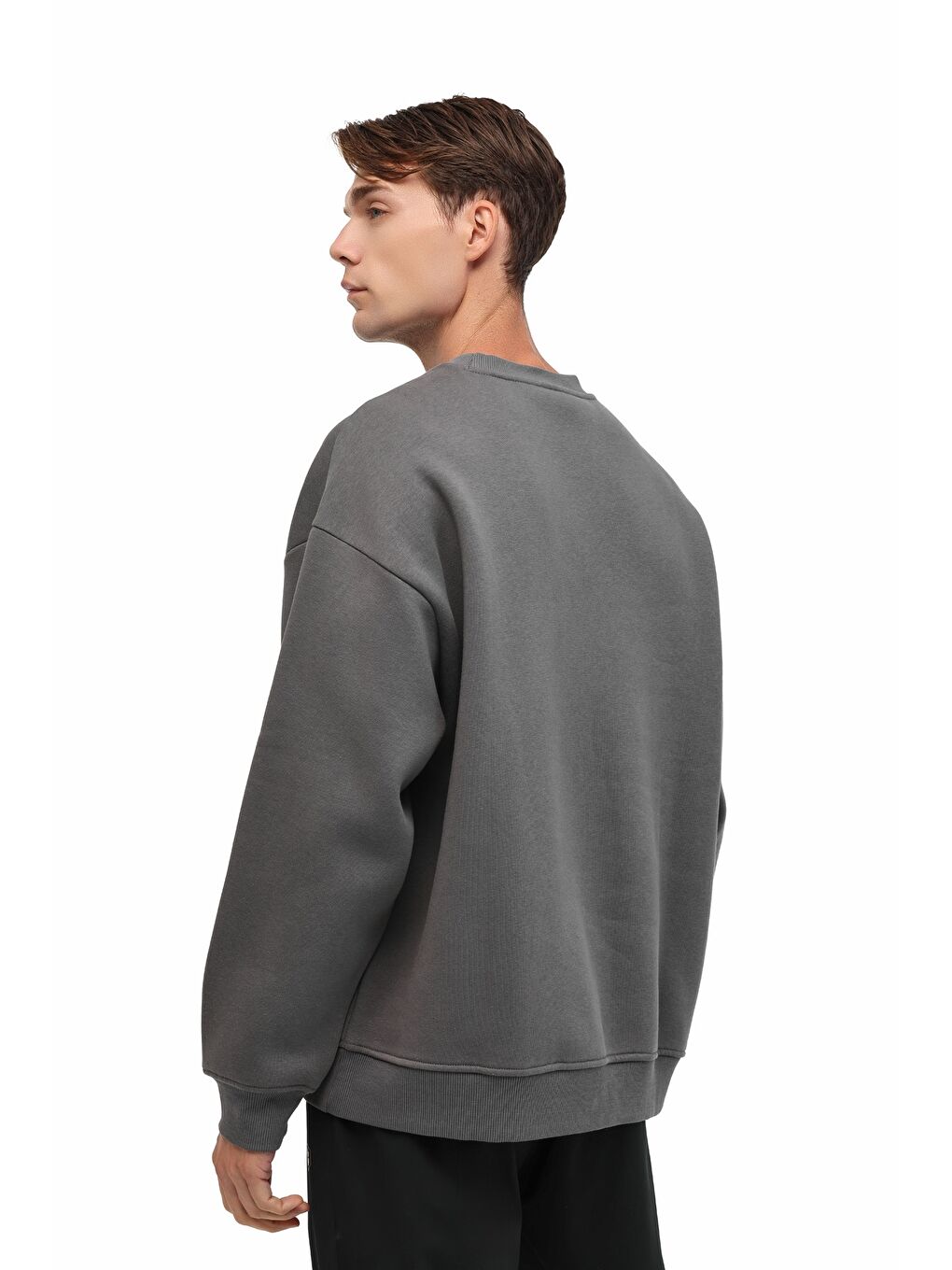 Gri MB ROS 16HS108 5PR Antrasit Erkek Sweatshirt-1