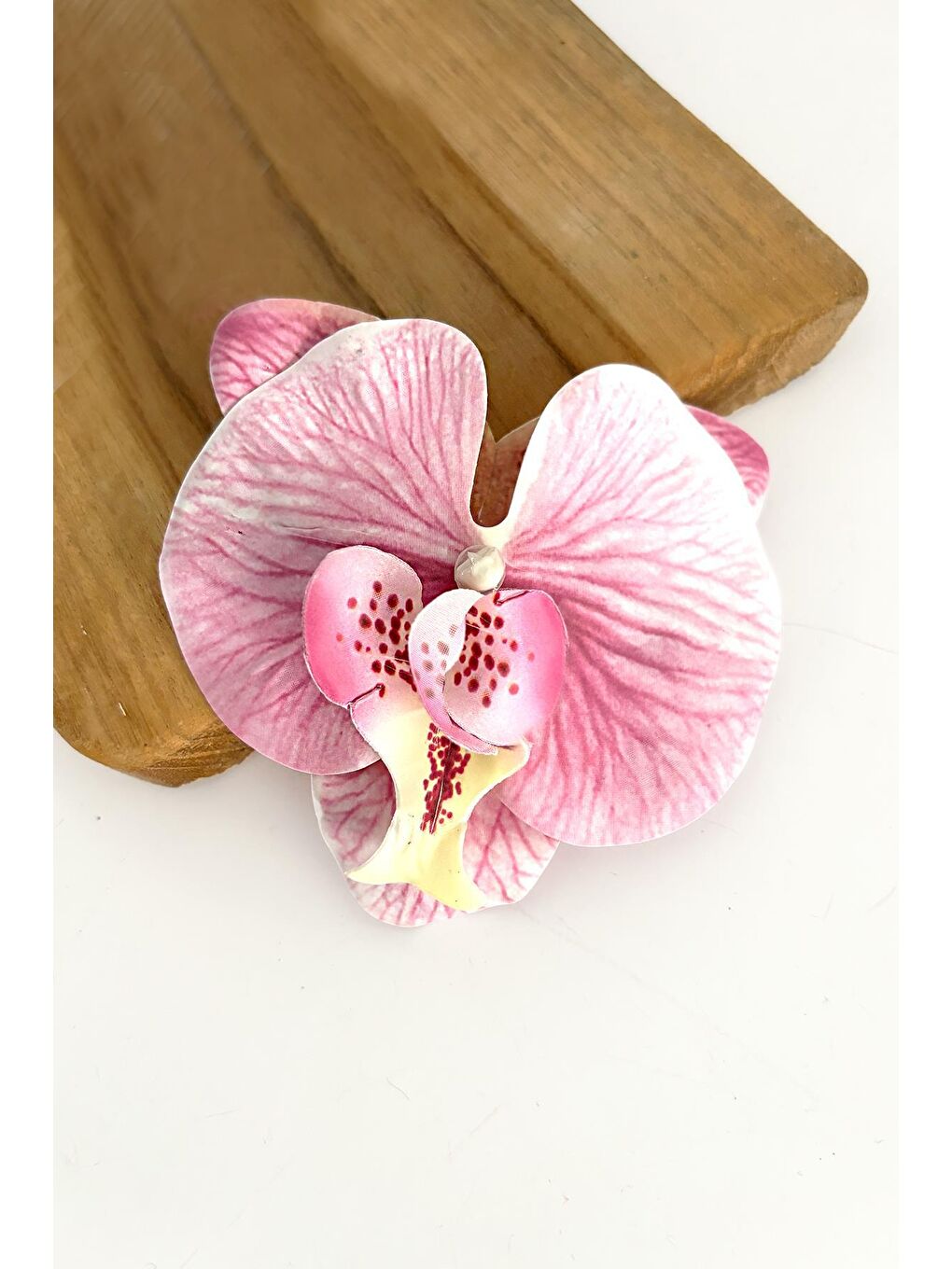 Pembe Aloha Orkide Çiçeği Süslü Çok Amaçlı Pens Toka-1