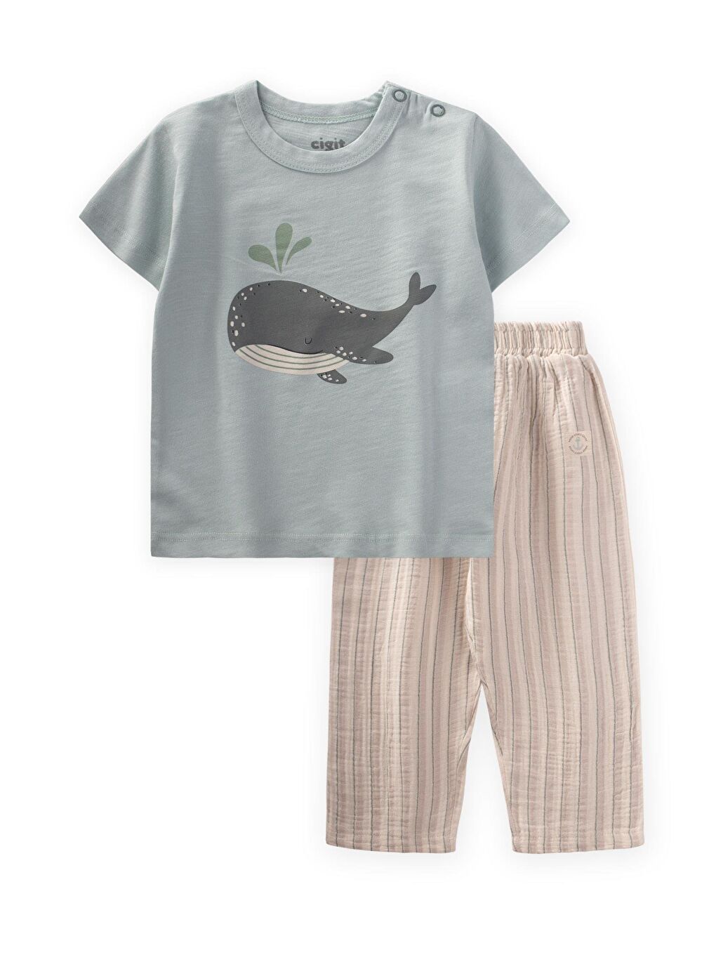 Yeşil Erkek Çocuk Baskılı Takım