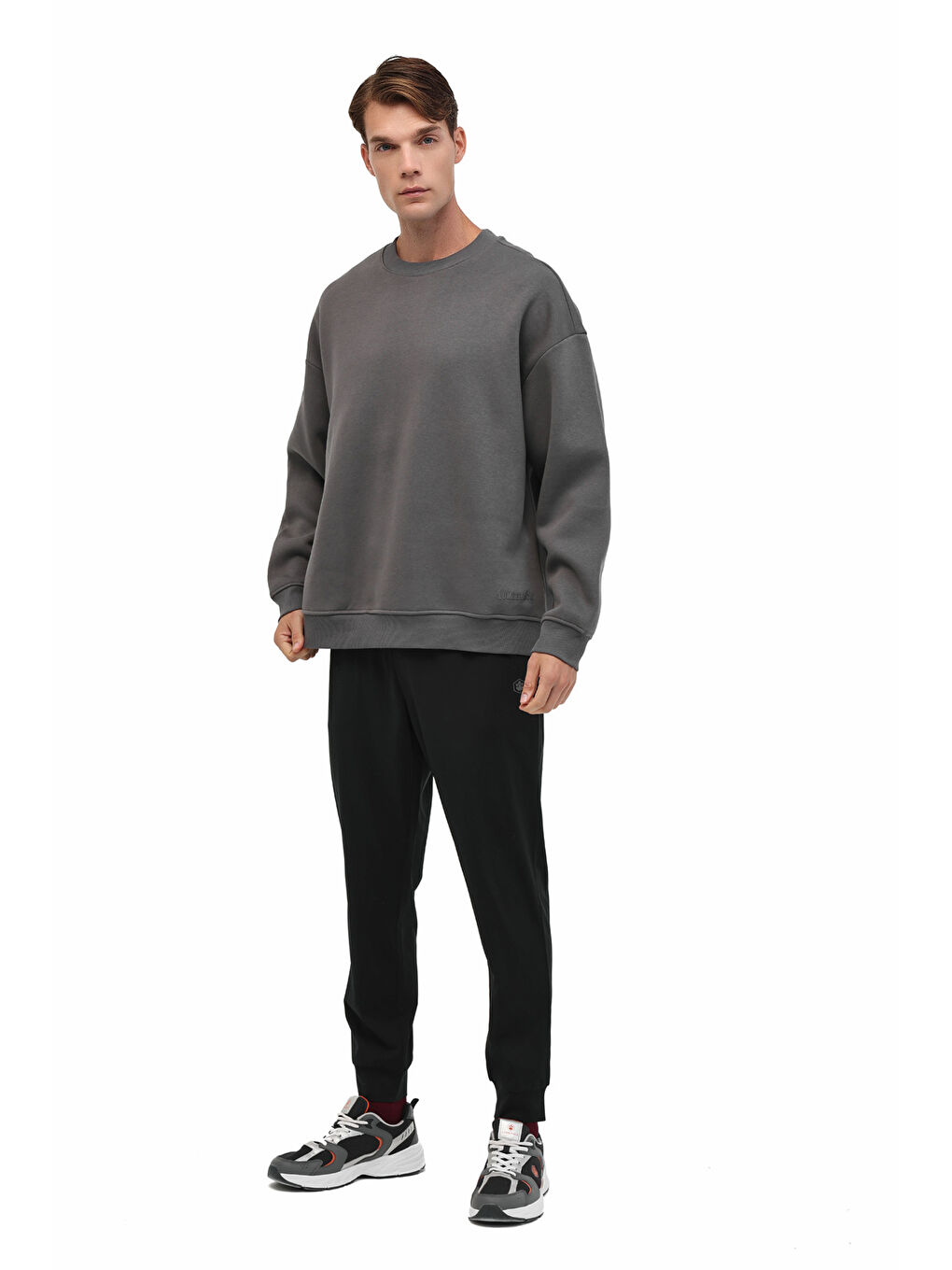 Gri MB ROS 16HS108 5PR Antrasit Erkek Sweatshirt-2