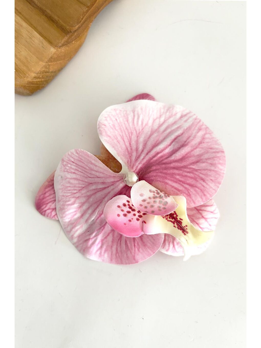 Pembe Aloha Orkide Çiçeği Süslü Çok Amaçlı Pens Toka-2
