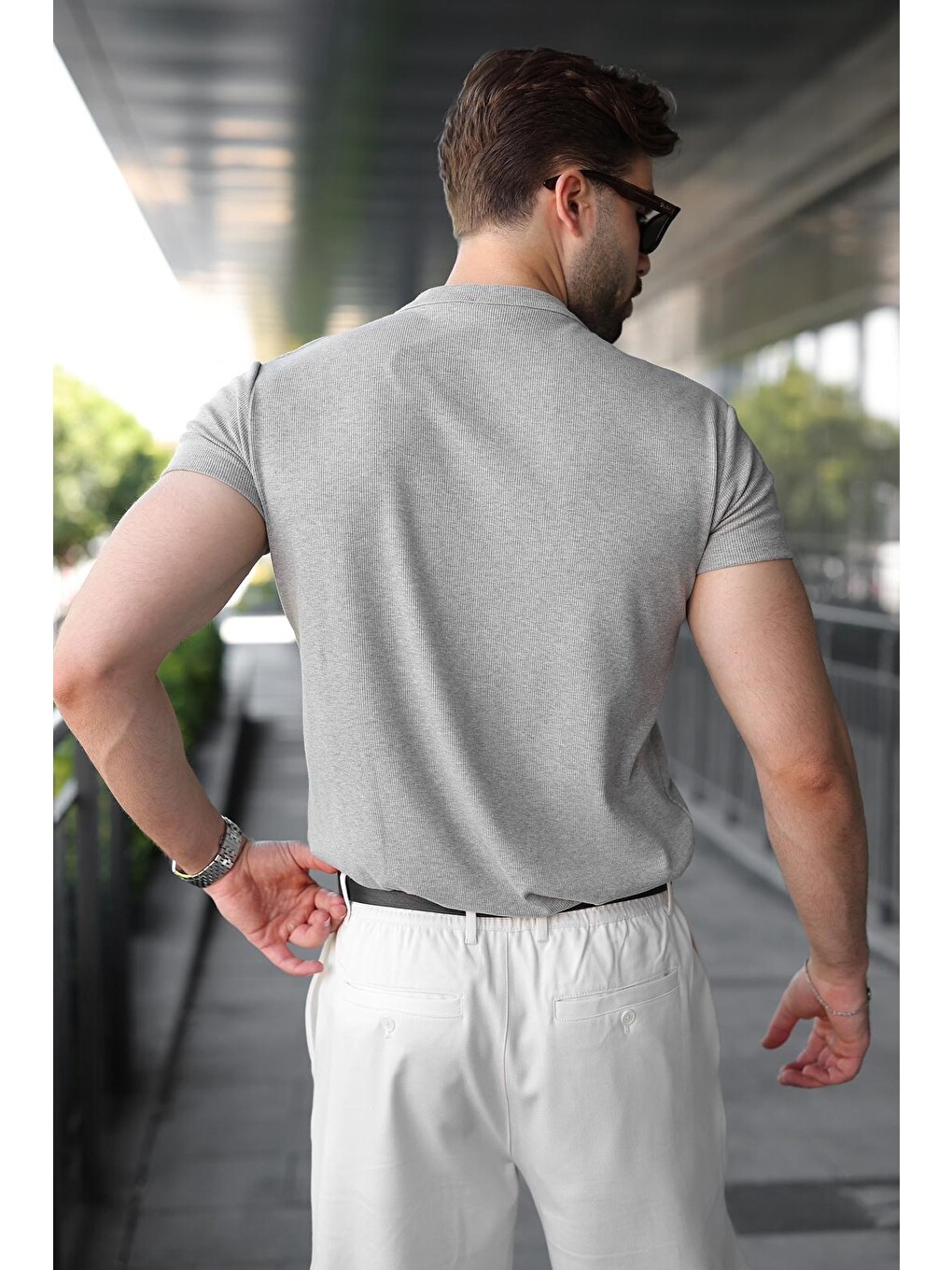 Grimelanj Slim Fit Hakim Yaka Triko Erkek Tişört E7189-2
