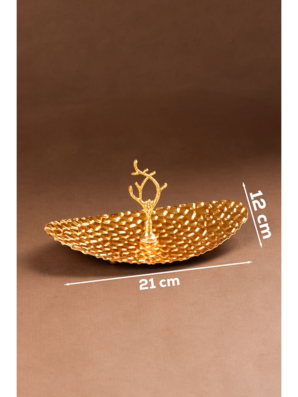 Sarı Gold Metal Mini Sunumluk - İkramlık Lokumluk Kurabiyelik Çerezlik - Gold Oval Metal Sunumluk-1