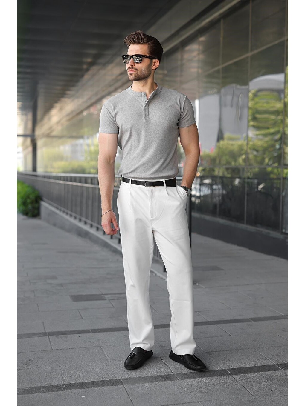 Grimelanj Slim Fit Hakim Yaka Triko Erkek Tişört E7189-4