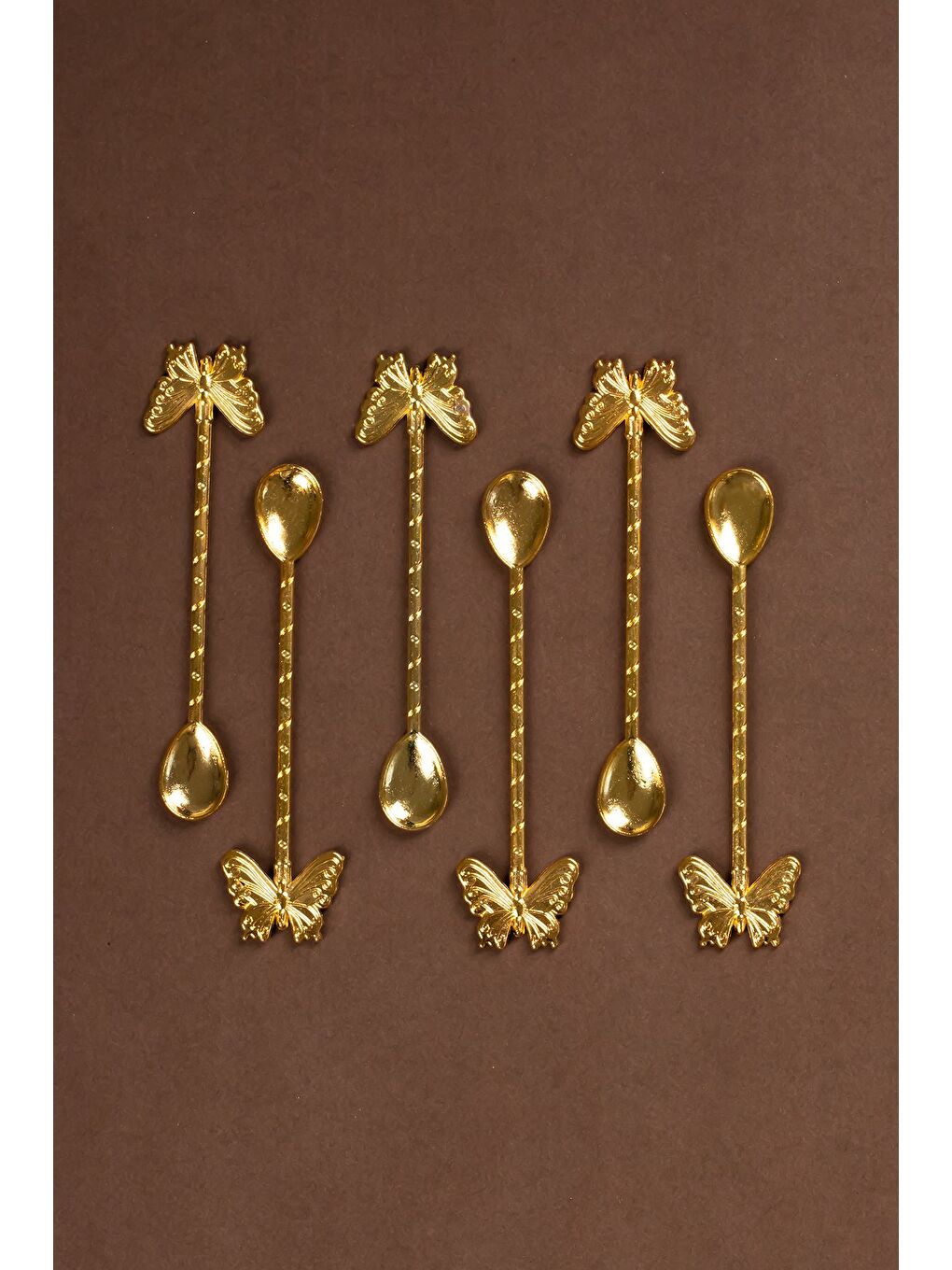 Sarı 4321 6lı Gold Metal Çay Kaşığı