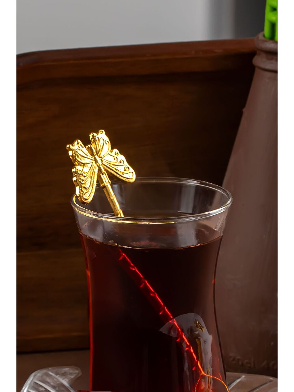 Sarı 4321 6lı Gold Metal Çay Kaşığı-1