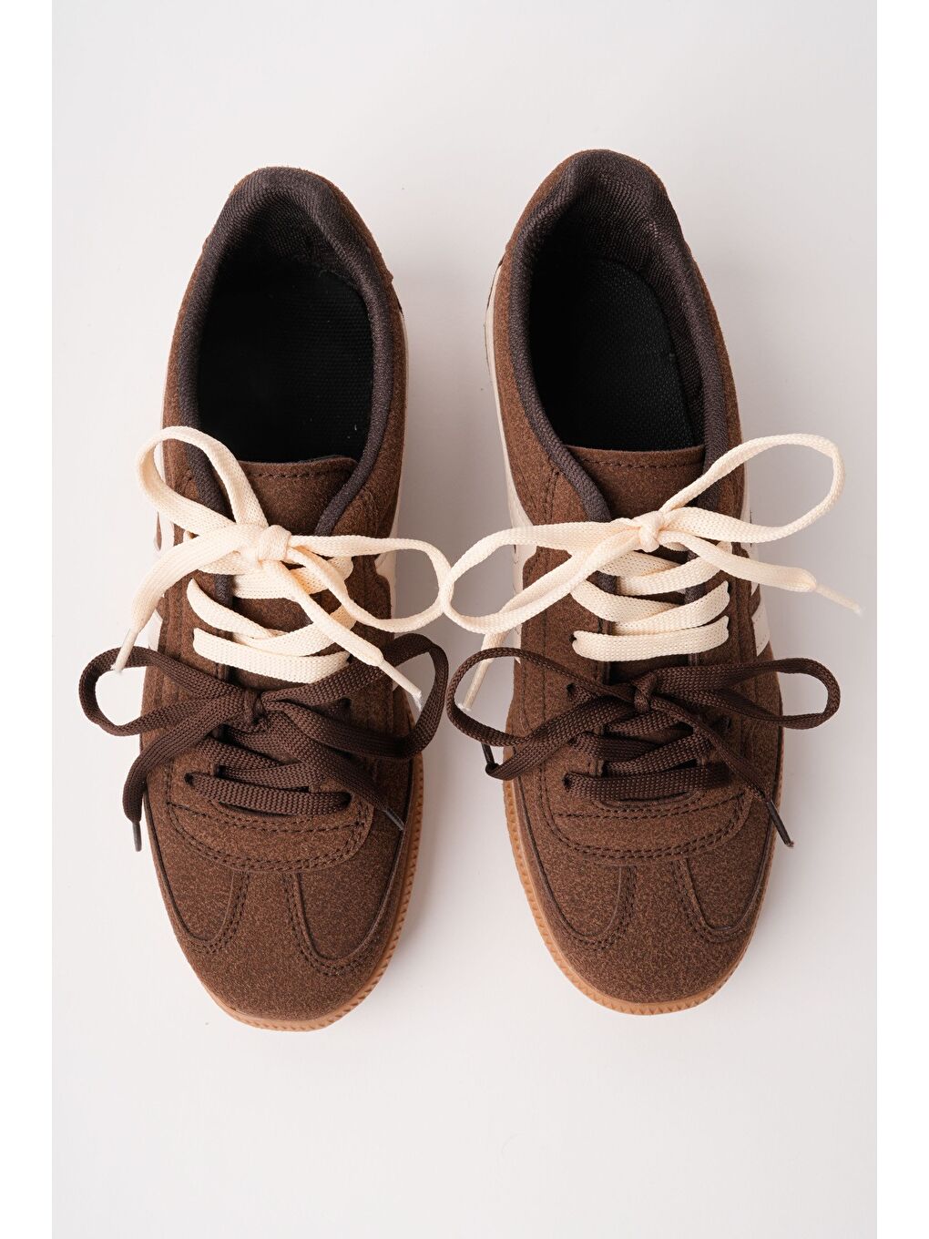 Kahverengi HUXLEY Çift Bağcıklı Günlük Kadın Sneaker Spor Ayakkabı-2